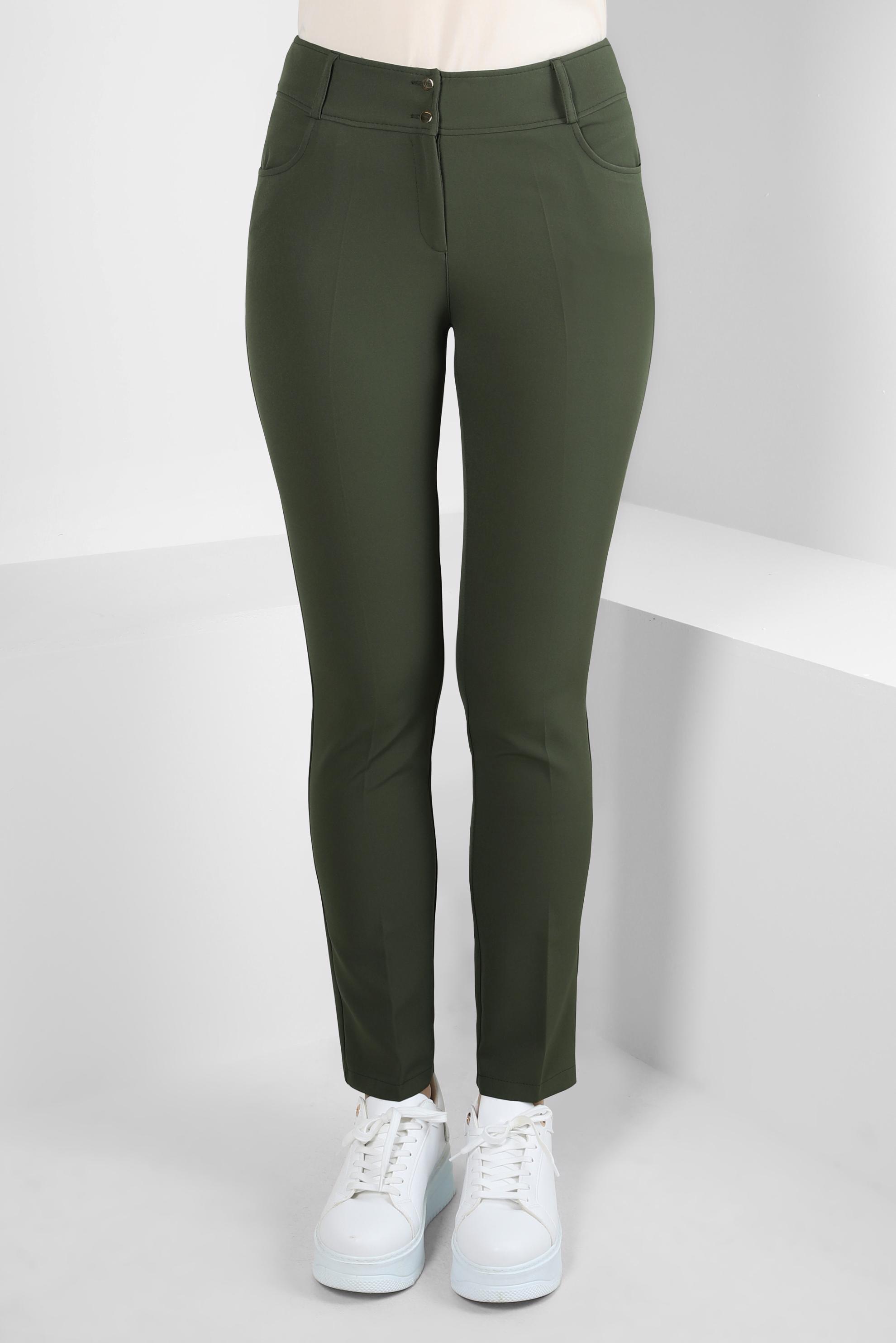 Tesettür giyim HAKİ DAR PAÇA PANTOLON 70629