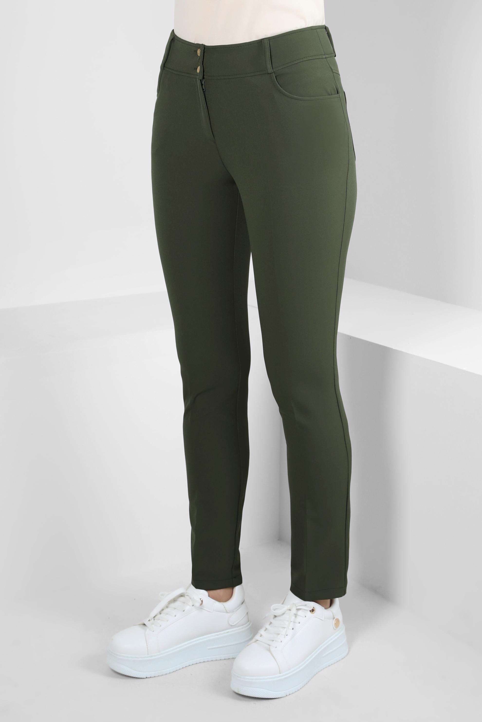 Tesettür giyim HAKİ DAR PAÇA PANTOLON 70629