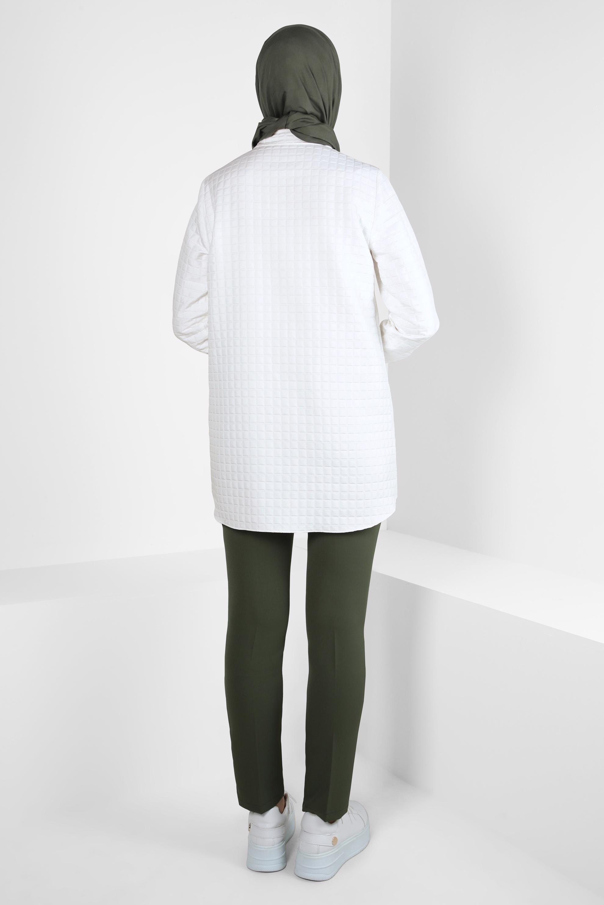 Tesettür giyim HAKİ DAR PAÇA PANTOLON 70629