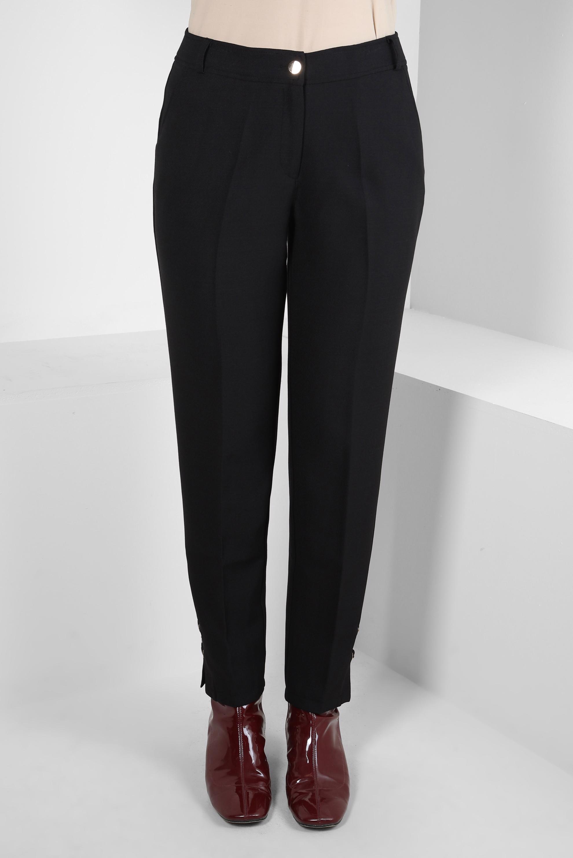 Tesettür giyim SİYAH HAVUÇ KESİM PANTOLON 70630