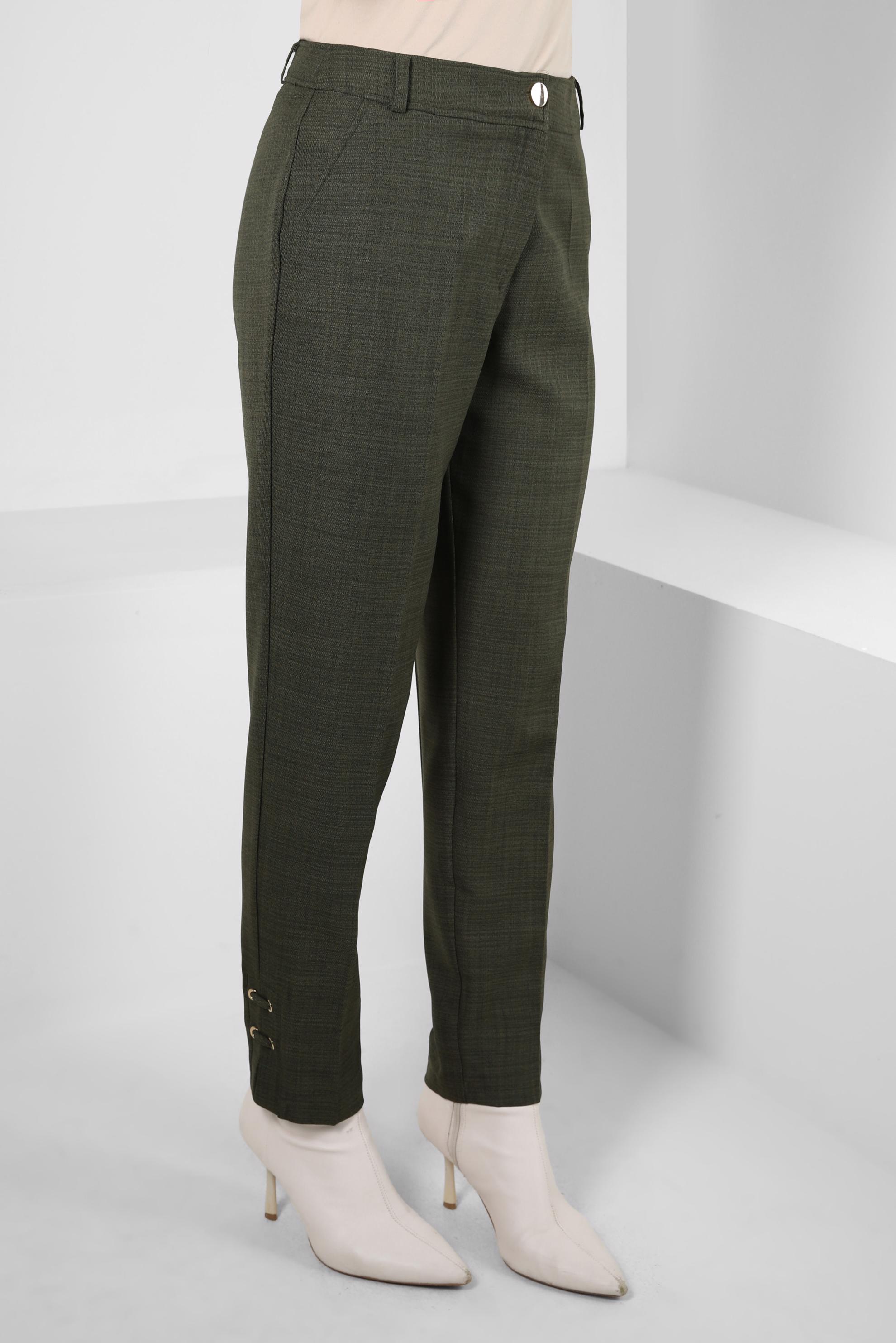 Tesettür giyim HAKİ HAVUÇ KESİM PANTOLON 70630