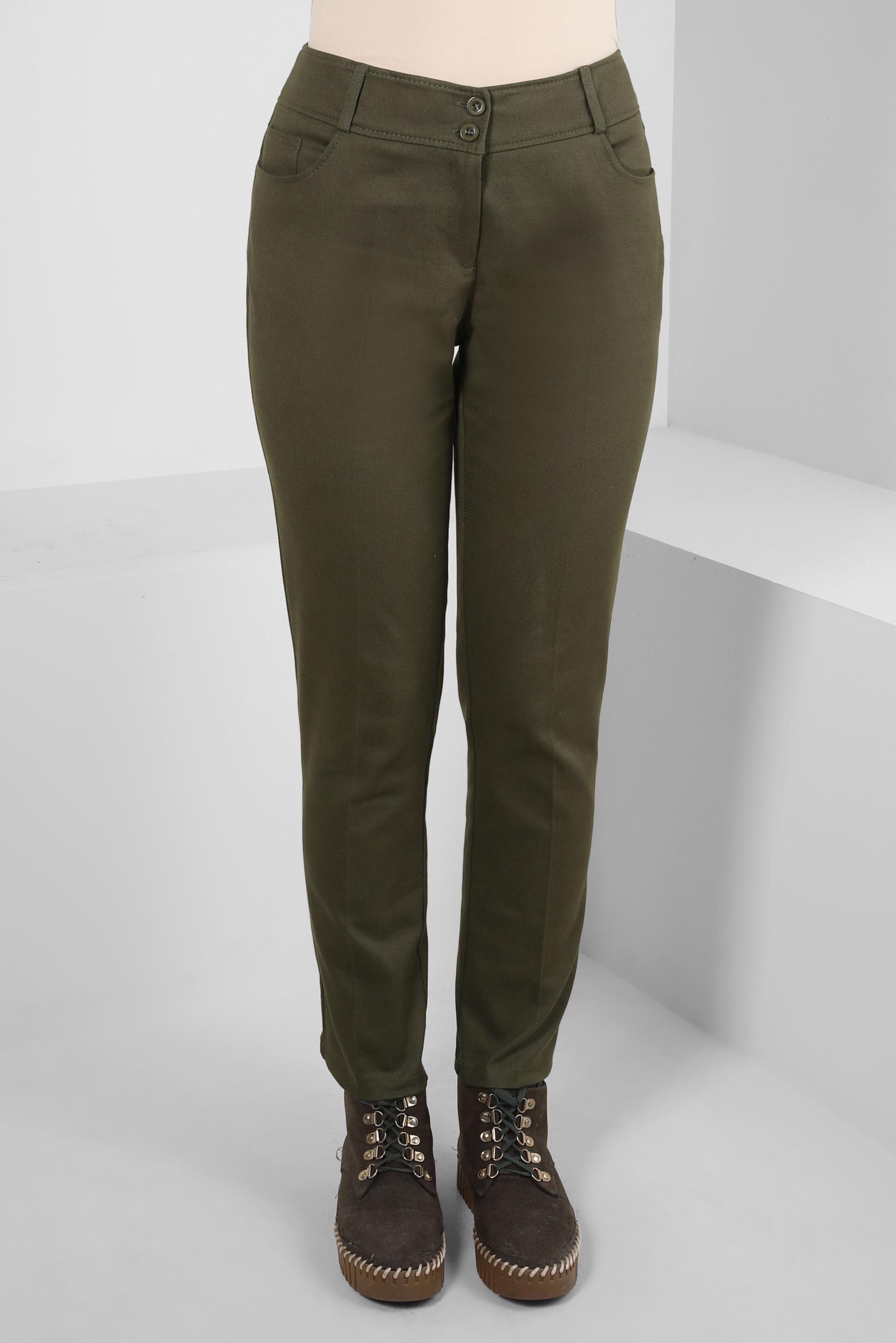 Tesettür giyim HAKİ DAR PAÇA PANTOLON 70631