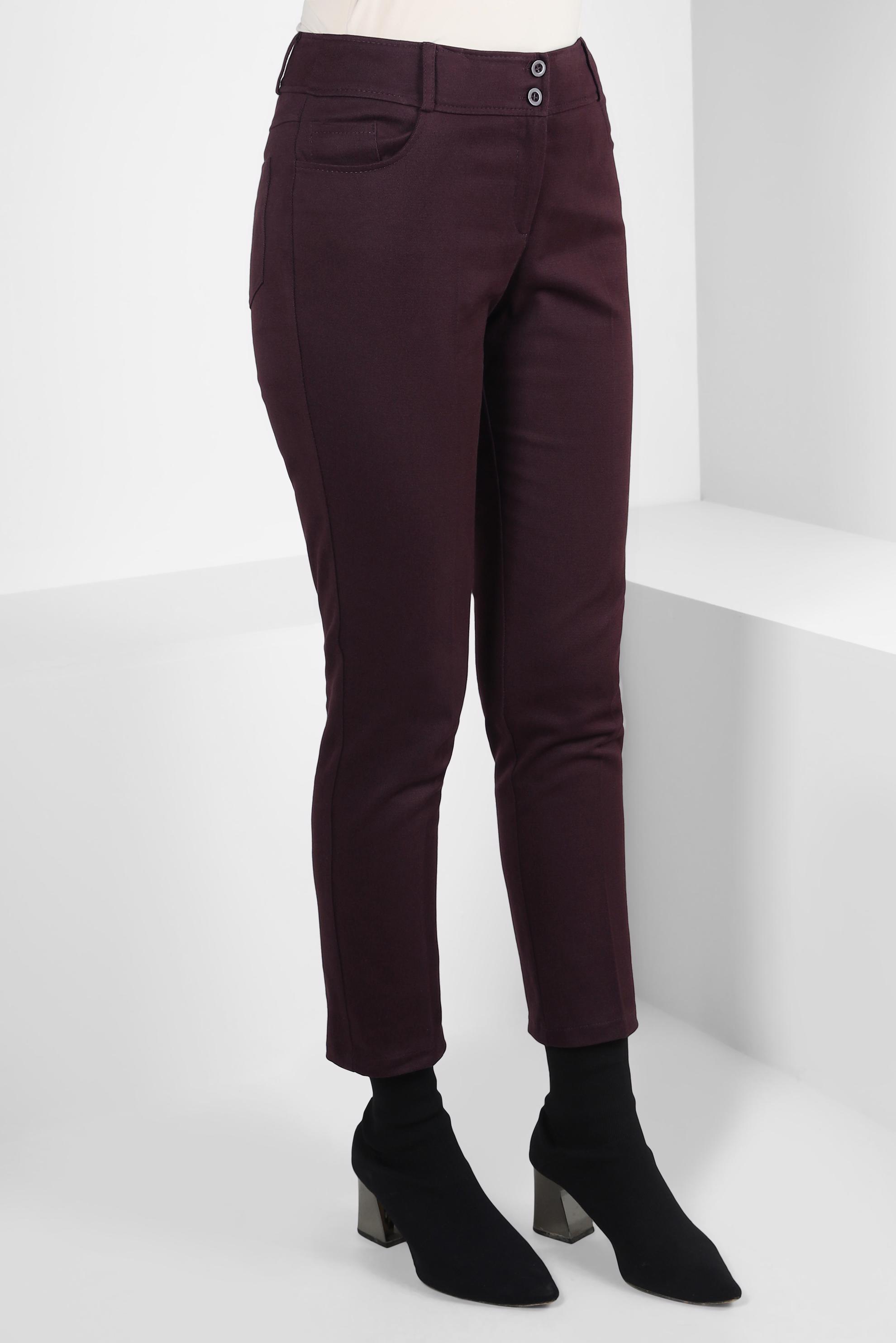 Tesettür giyim BORDO DAR PAÇA PANTOLON 70631