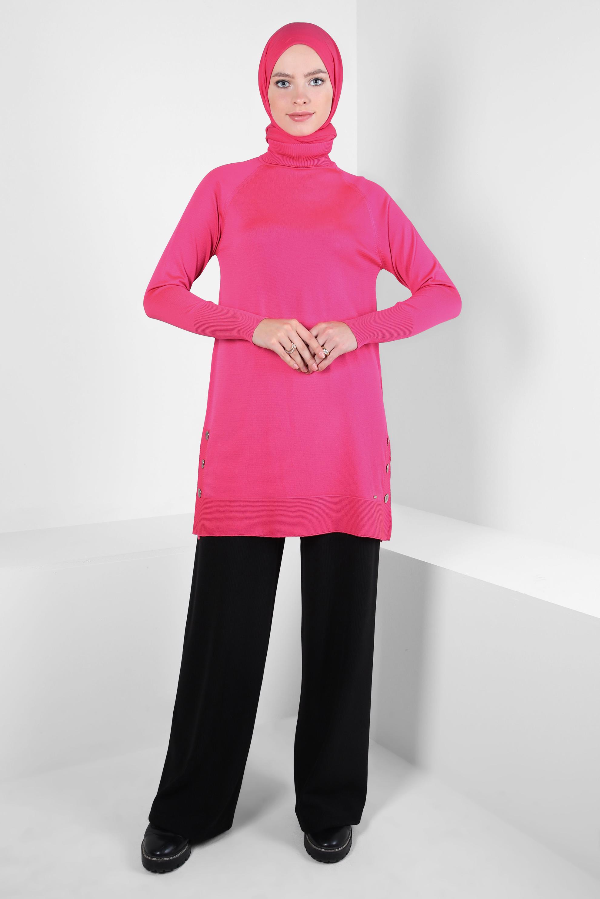 Tesettür giyim SİYAH GENİŞ PAÇA PANTOLON 70632