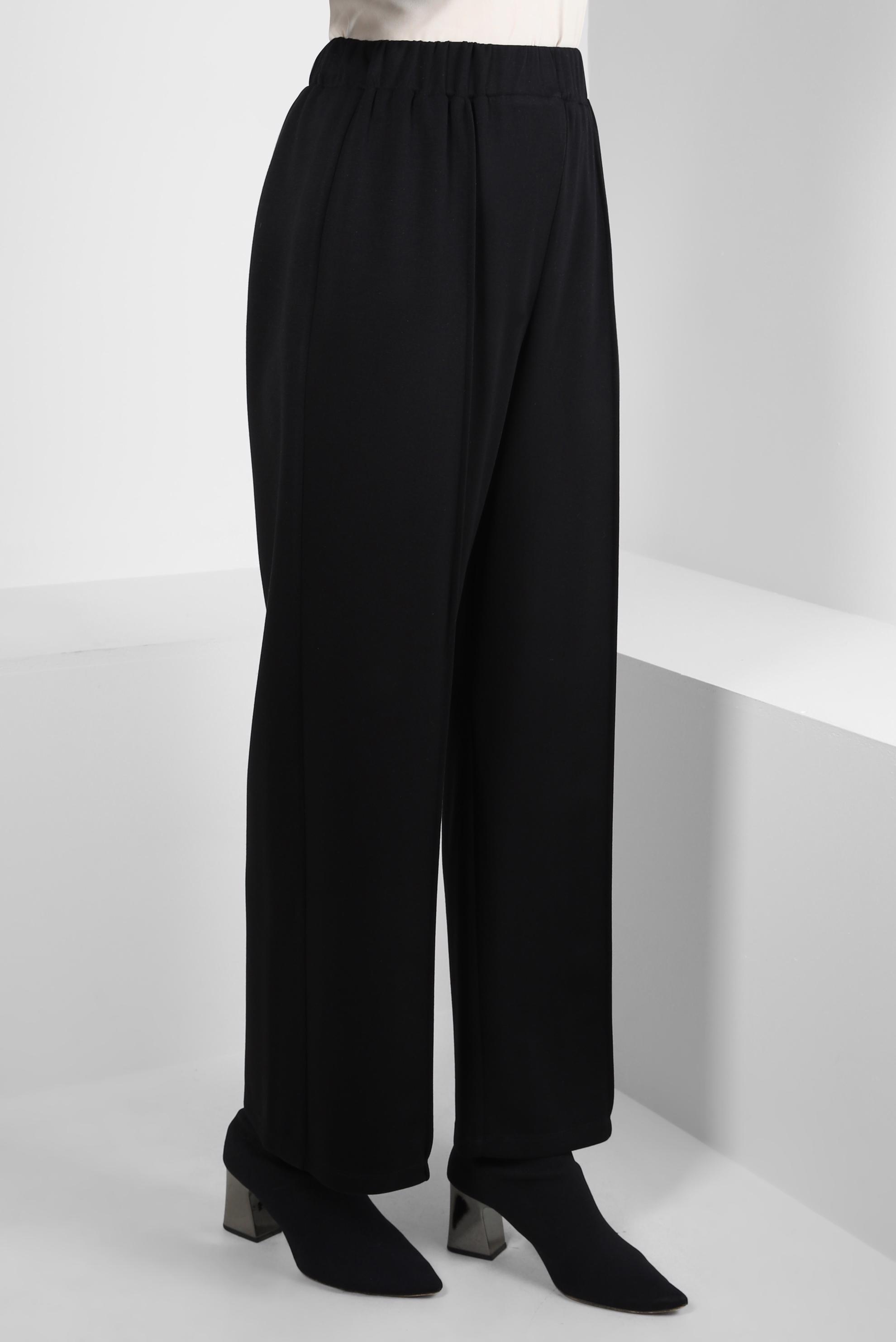 Tesettür giyim SİYAH BELİ LASTİKLİ PANTOLON 70633