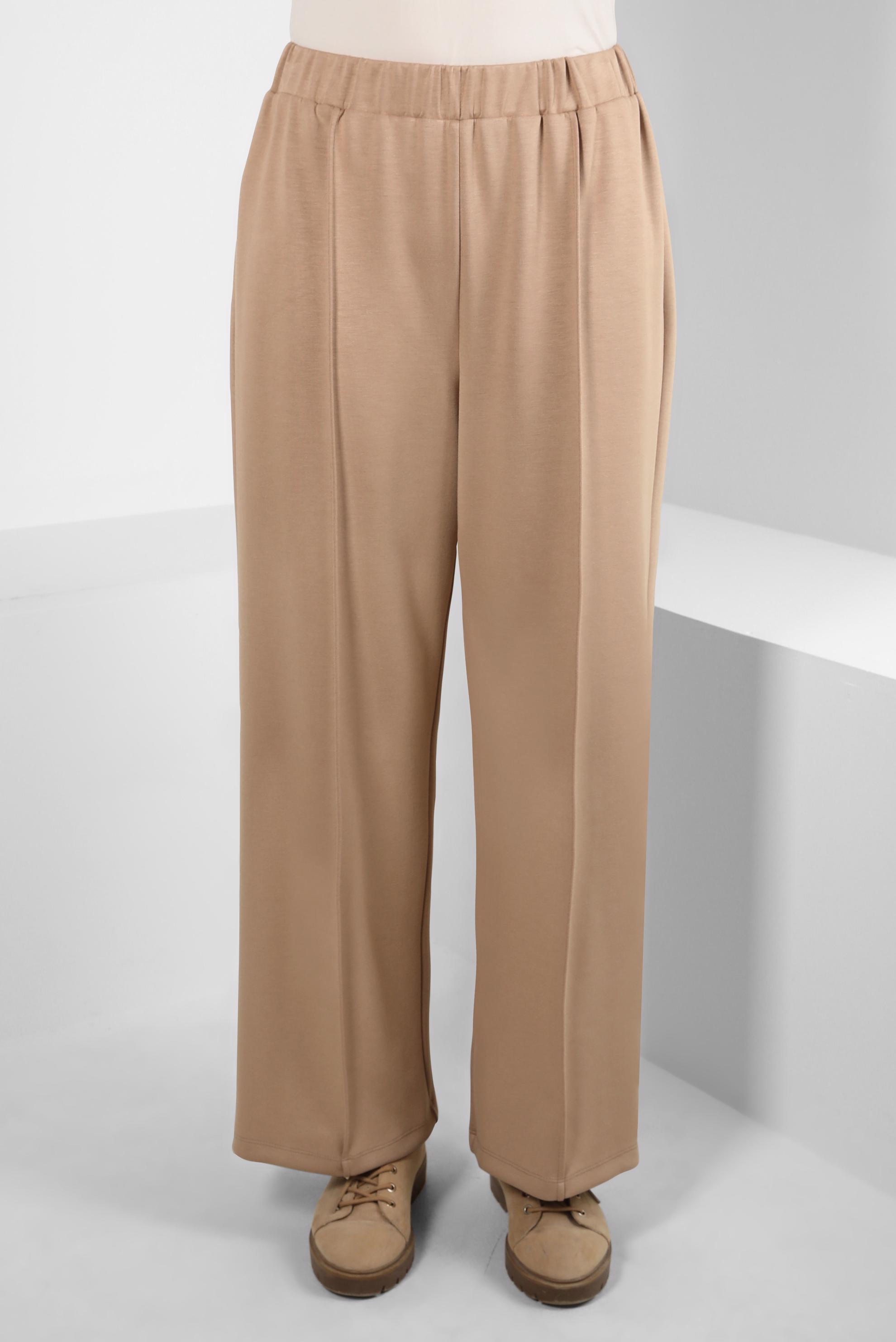 Tesettür giyim KAHVE BELİ LASTİKLİ PANTOLON 70633