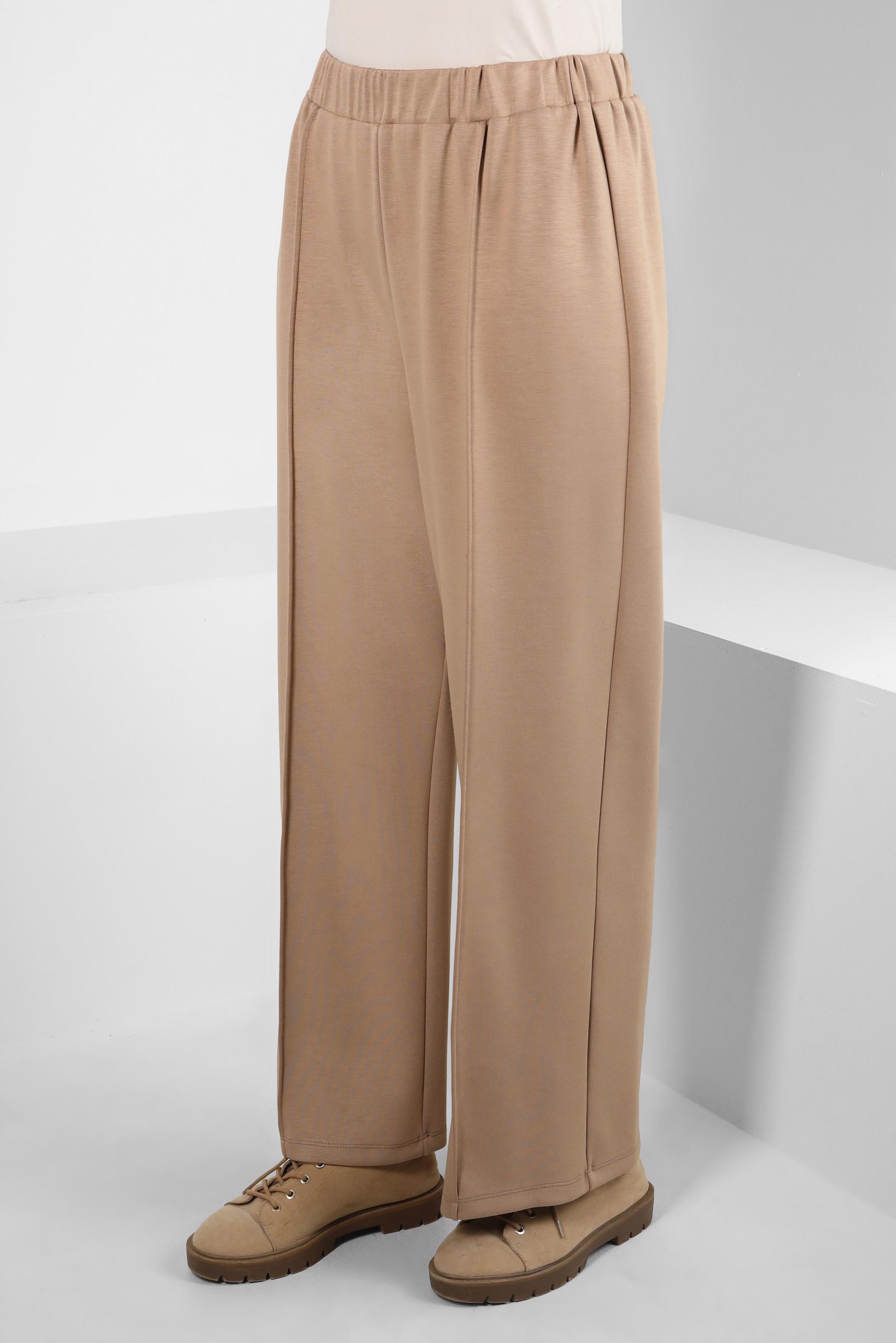 Tesettür giyim KAHVE BELİ LASTİKLİ PANTOLON 70633