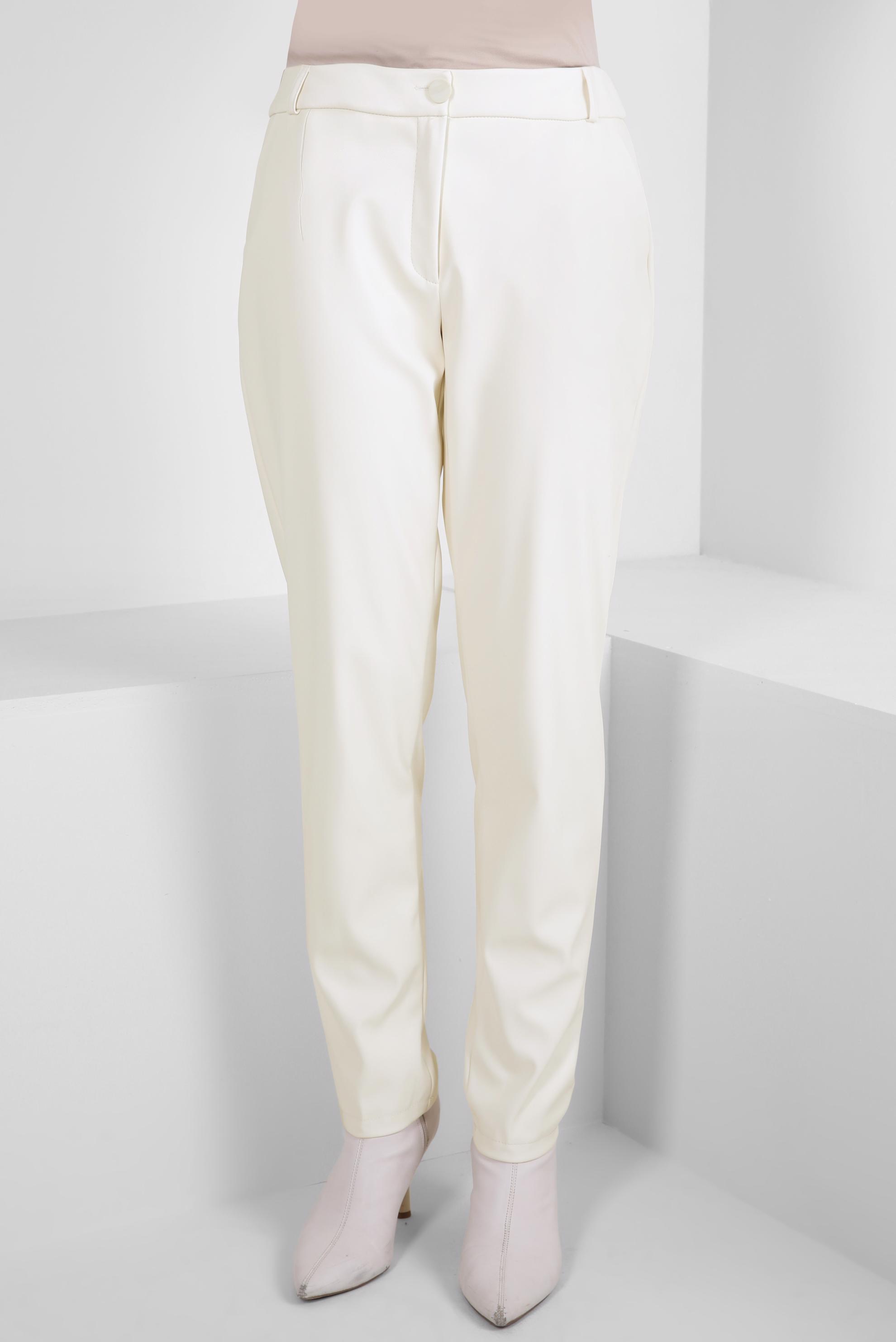 Vêtements hijab BLANC PANTALON EN SIMILI CUIR 70634