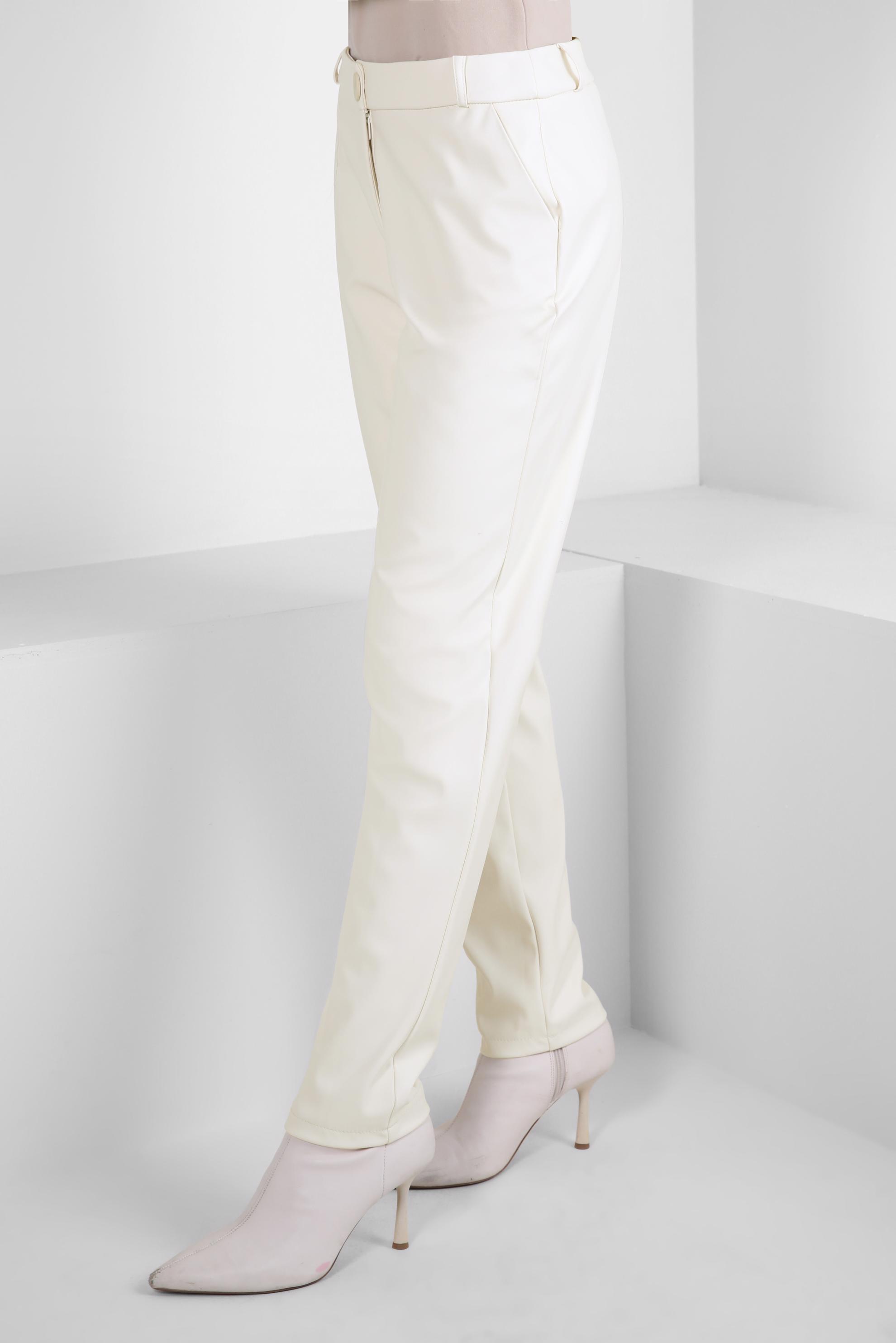 Vêtements hijab BLANC PANTALON EN SIMILI CUIR 70634