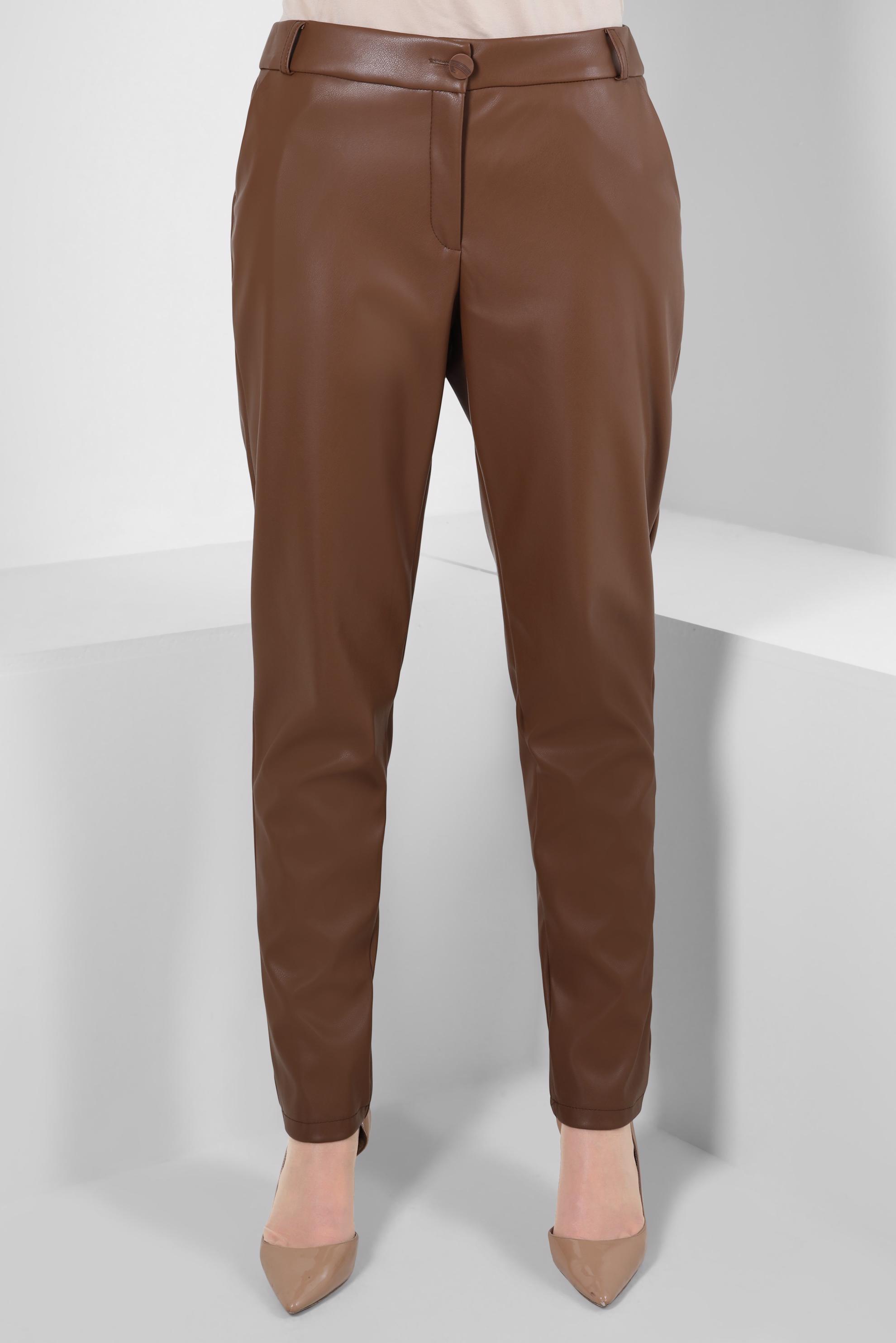 Tesettür giyim TABA SUNİ DERİ PANTOLON 70634