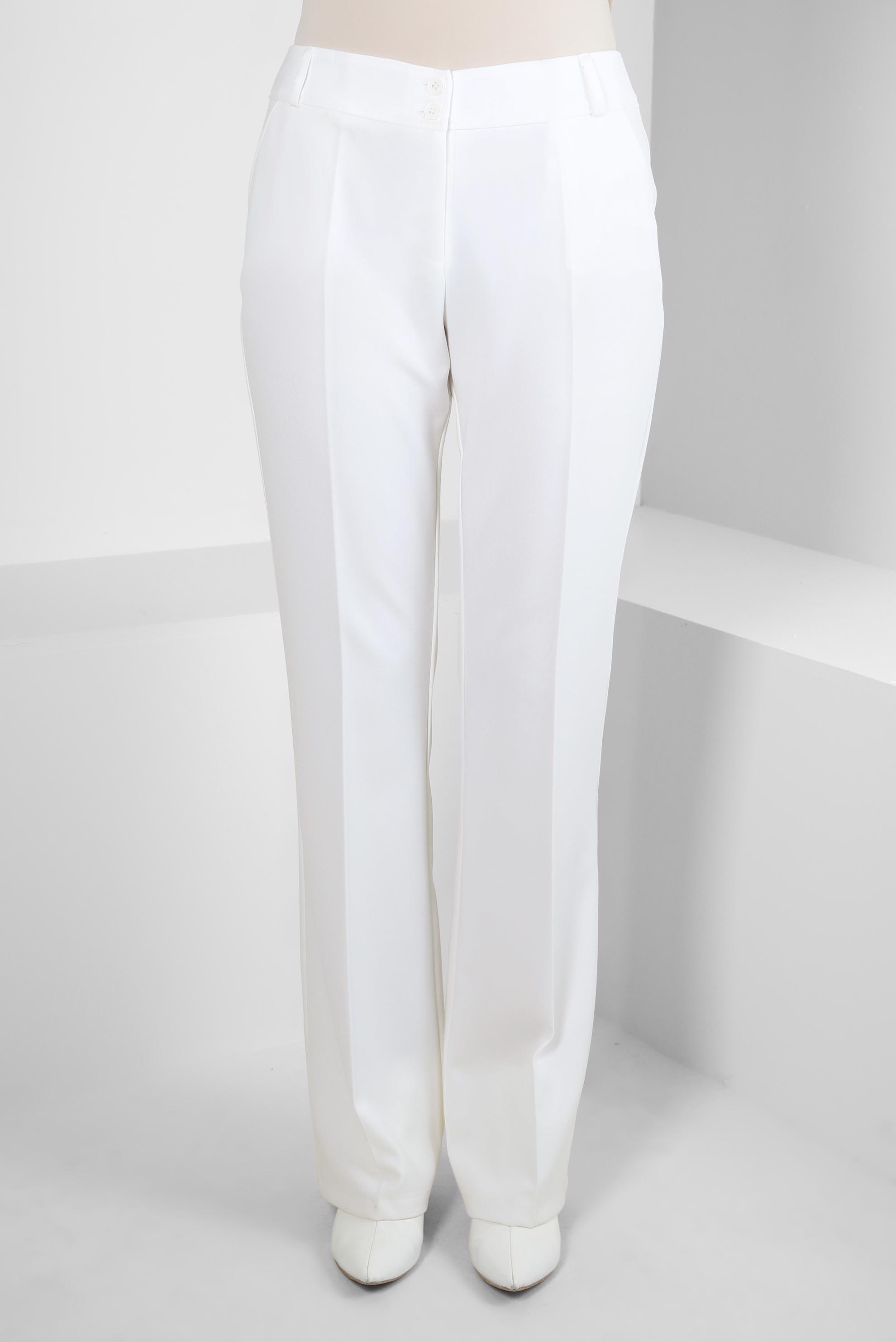 Tesettür giyim BEYAZ DÜZ KESİM PANTOLON 70635