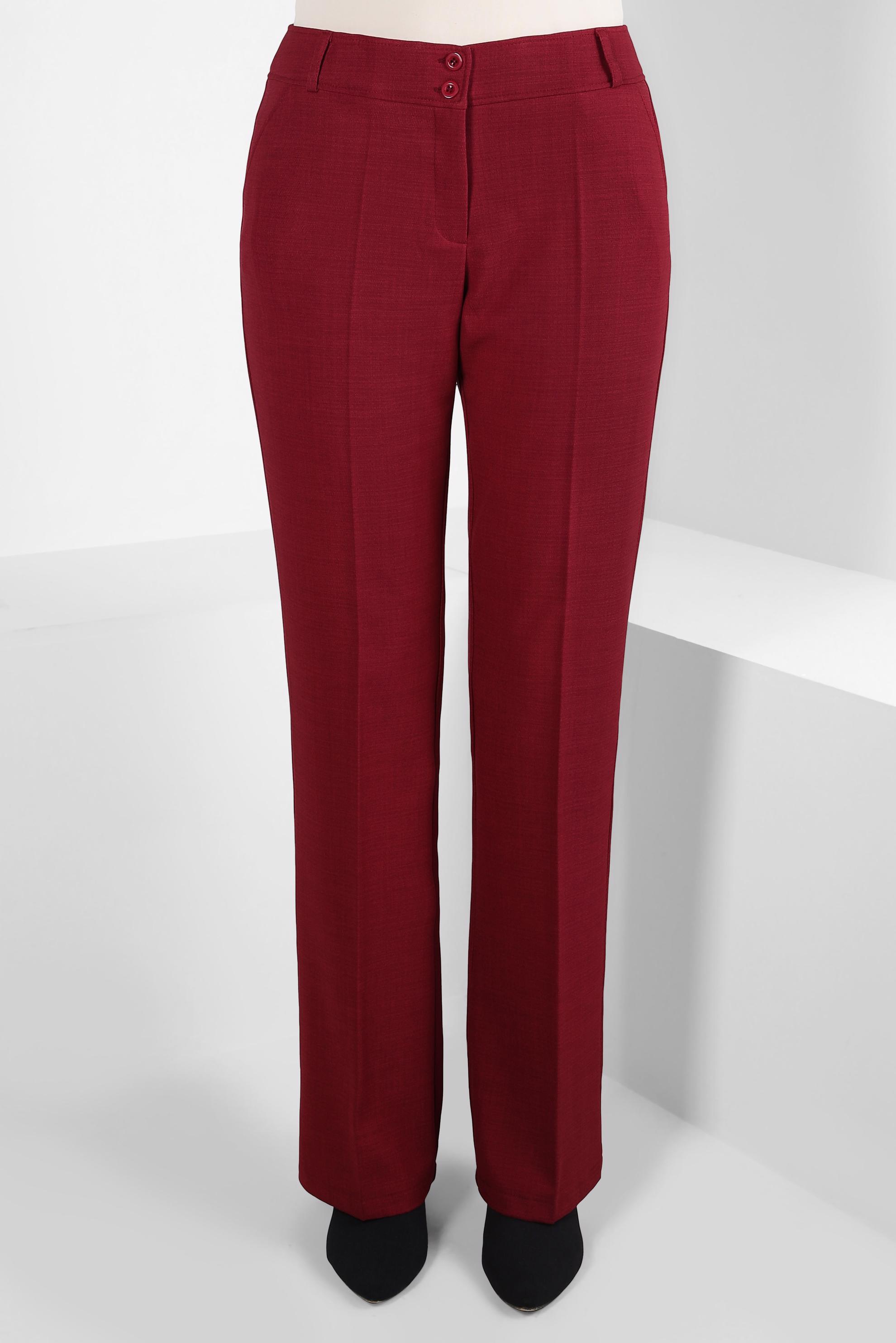 Tesettür giyim KIRMIZI DÜZ KESİM PANTOLON 70635