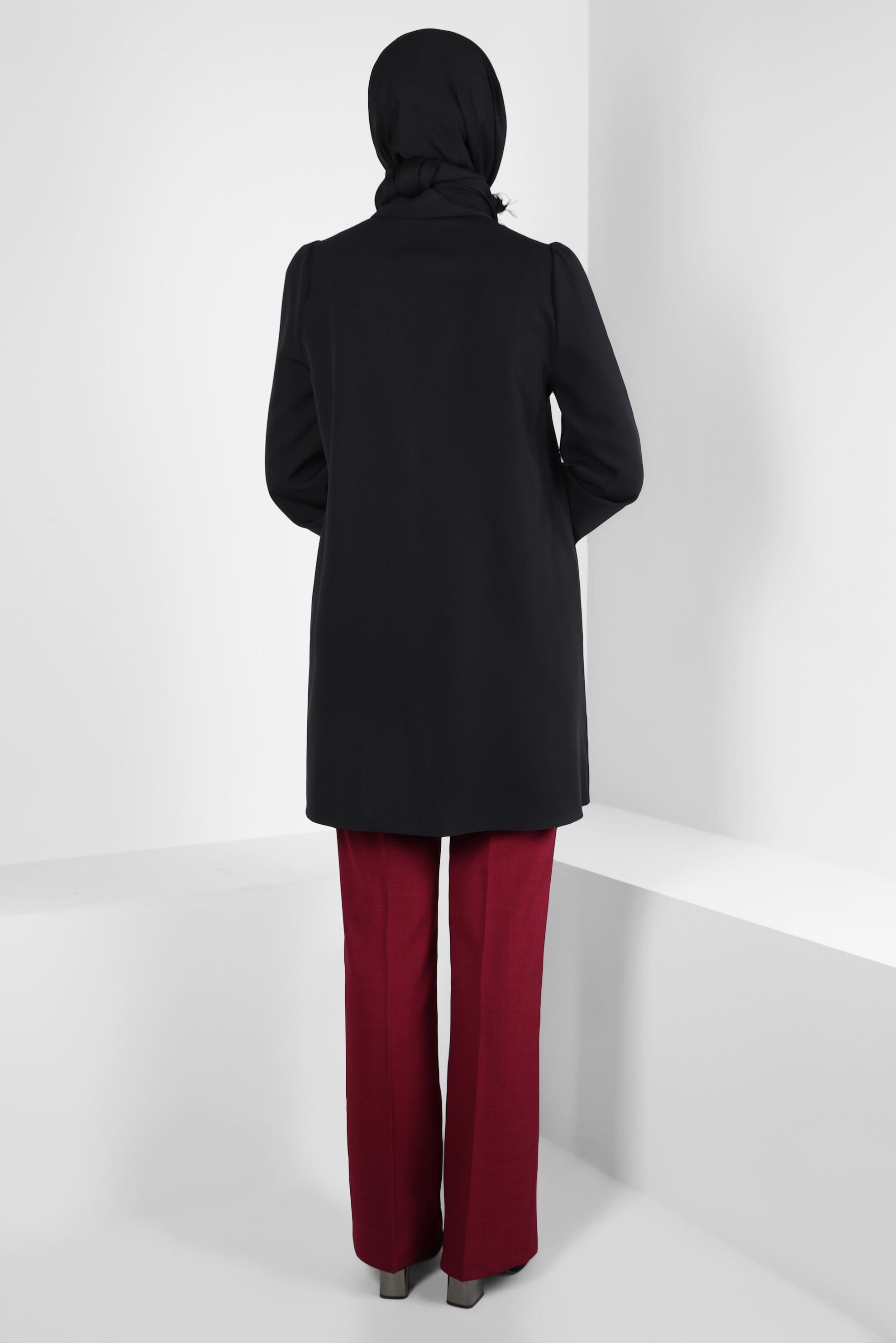 Tesettür giyim KIRMIZI DÜZ KESİM PANTOLON 70635