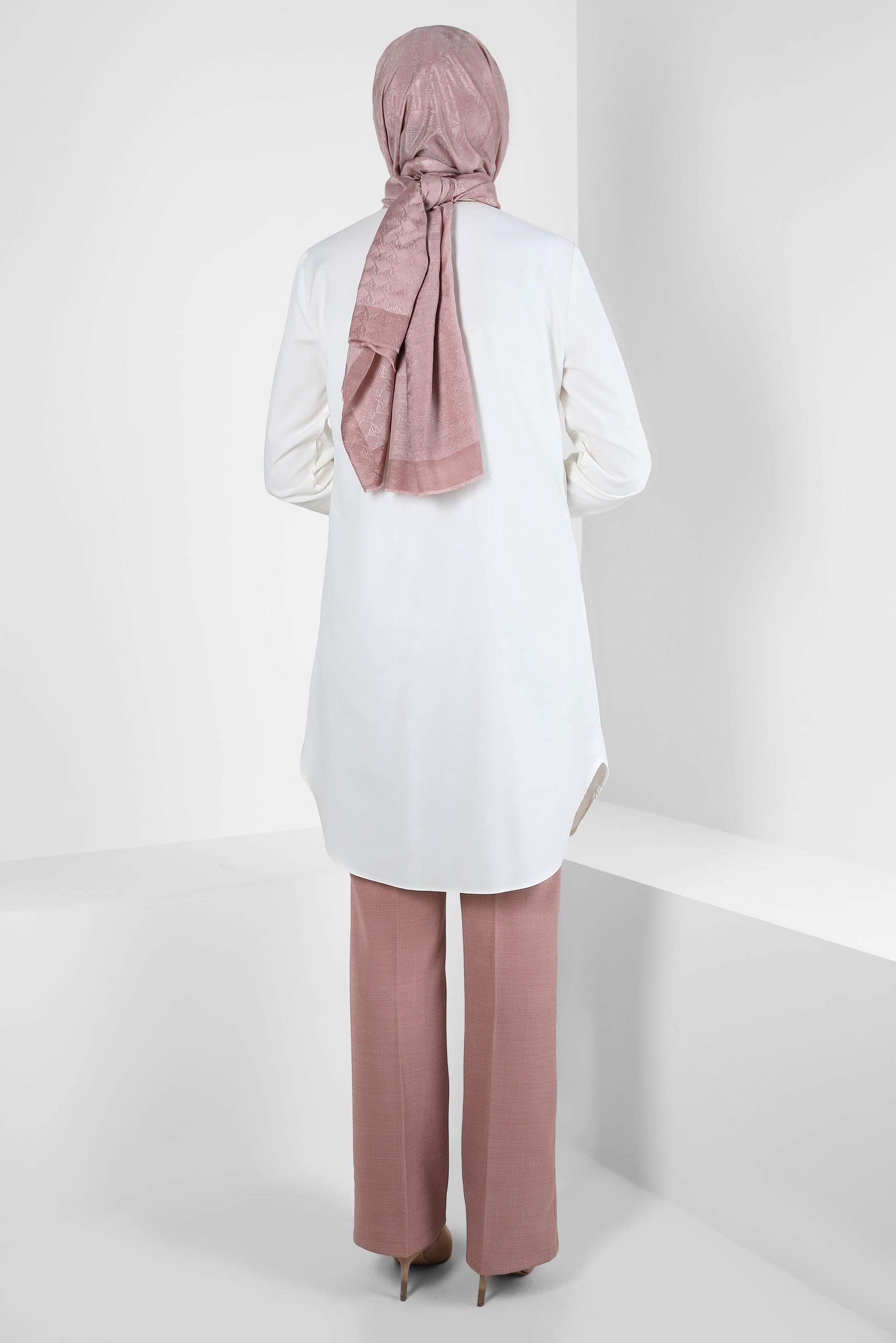Tesettür giyim PUDRA DÜZ KESİM PANTOLON 70635