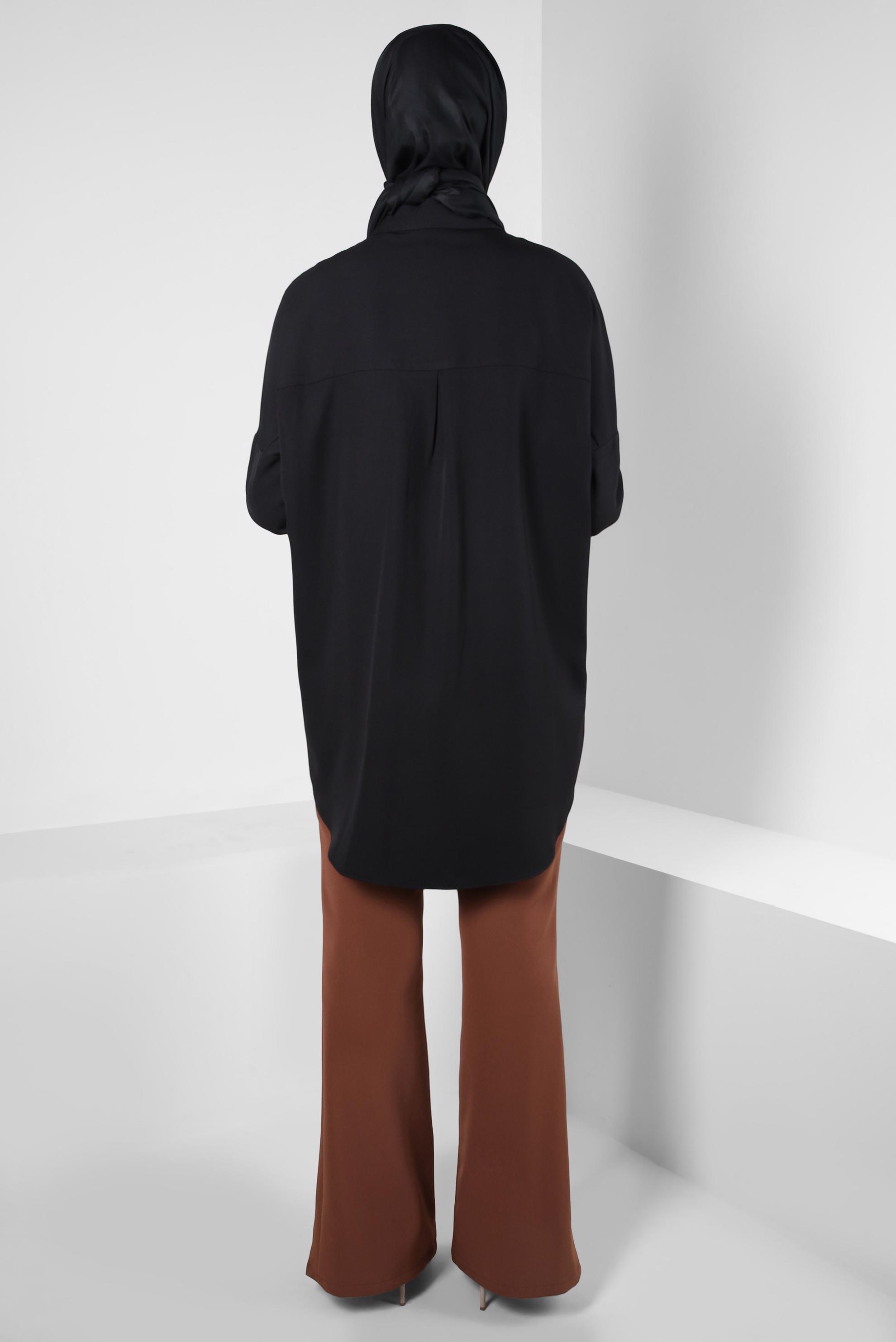 Tesettür giyim TURUNCU YIRTMAÇ DETAYLI PANTOLON 70636