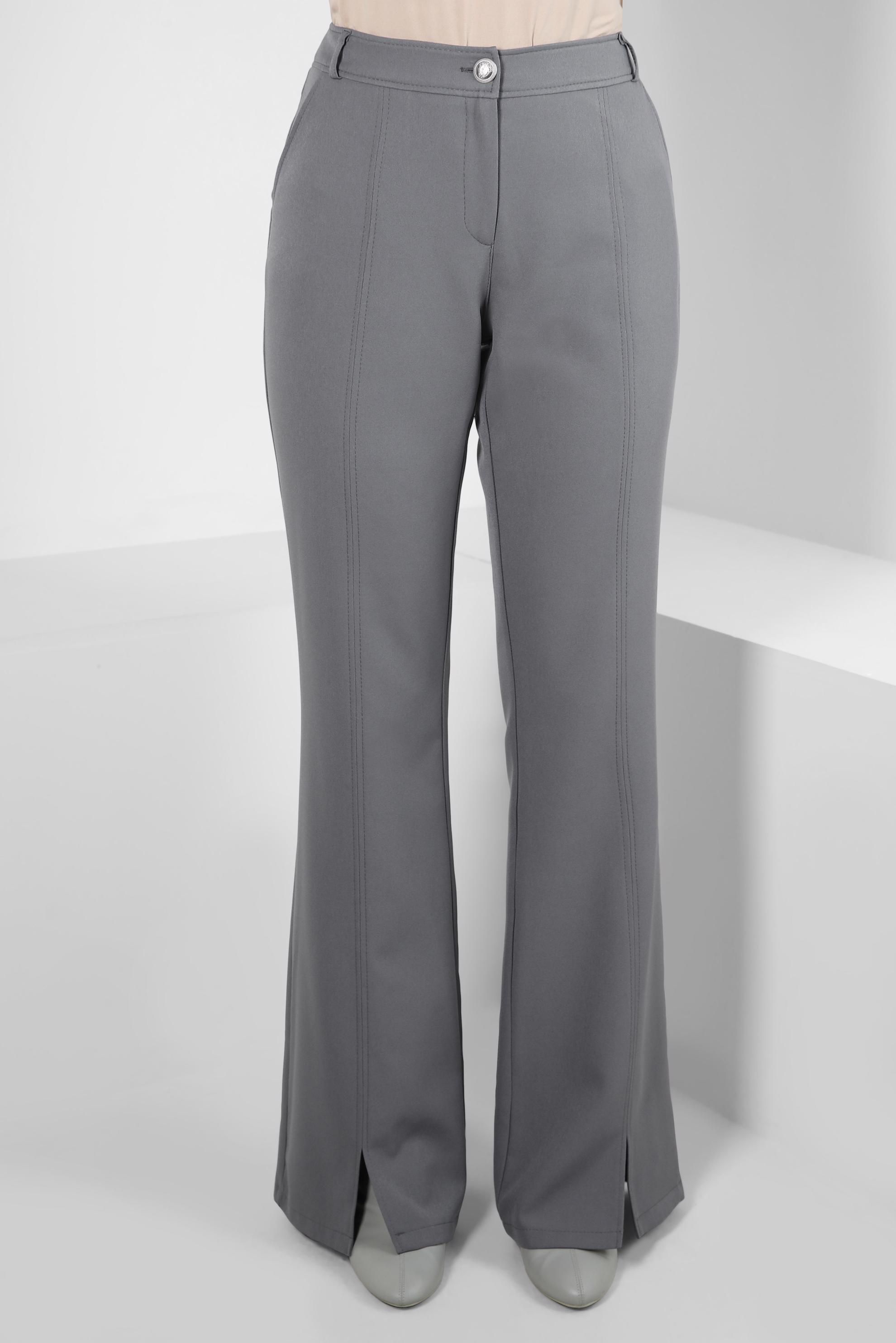 Tesettür giyim GRİ YIRTMAÇ DETAYLI PANTOLON 70636