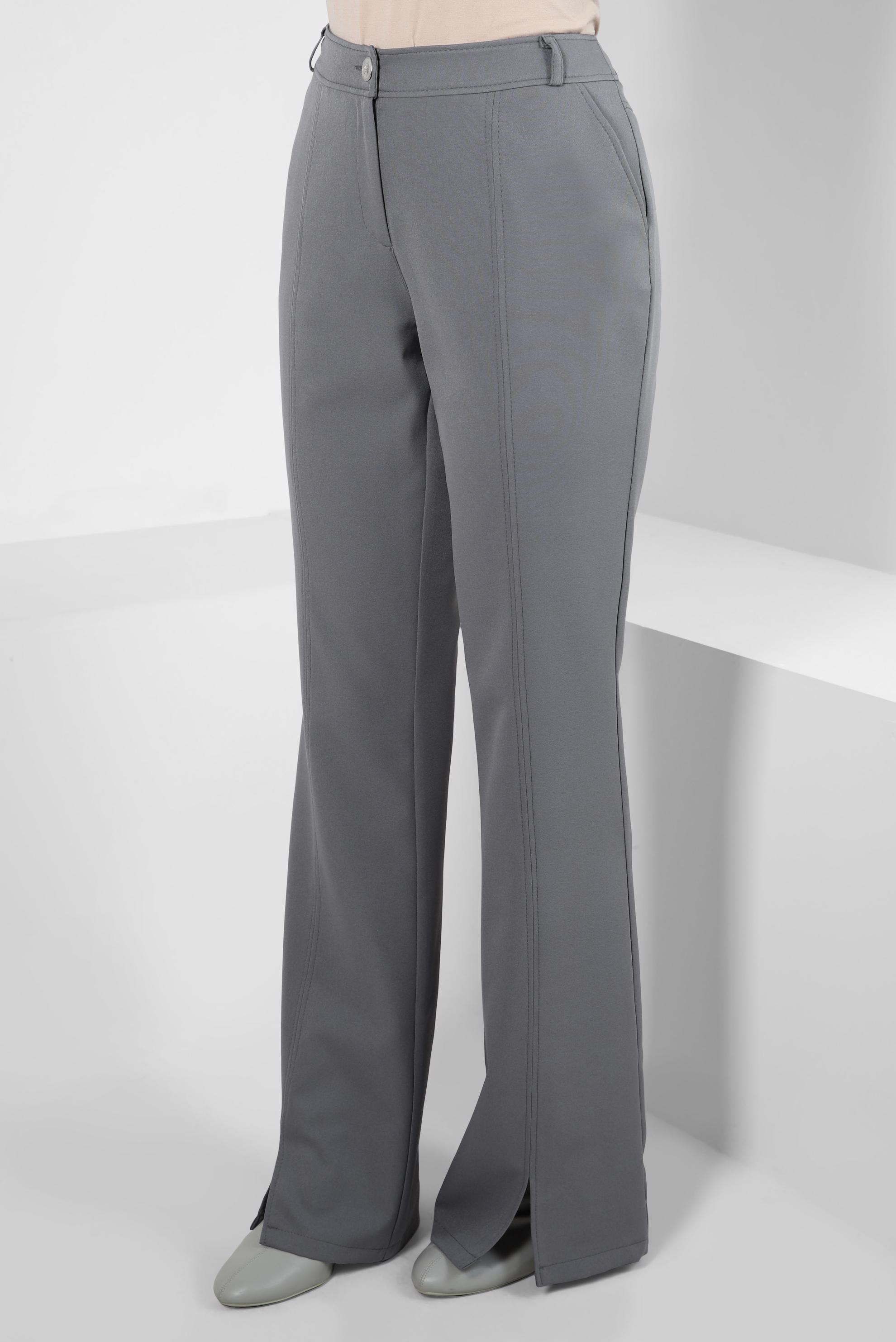 Tesettür giyim GRİ YIRTMAÇ DETAYLI PANTOLON 70636