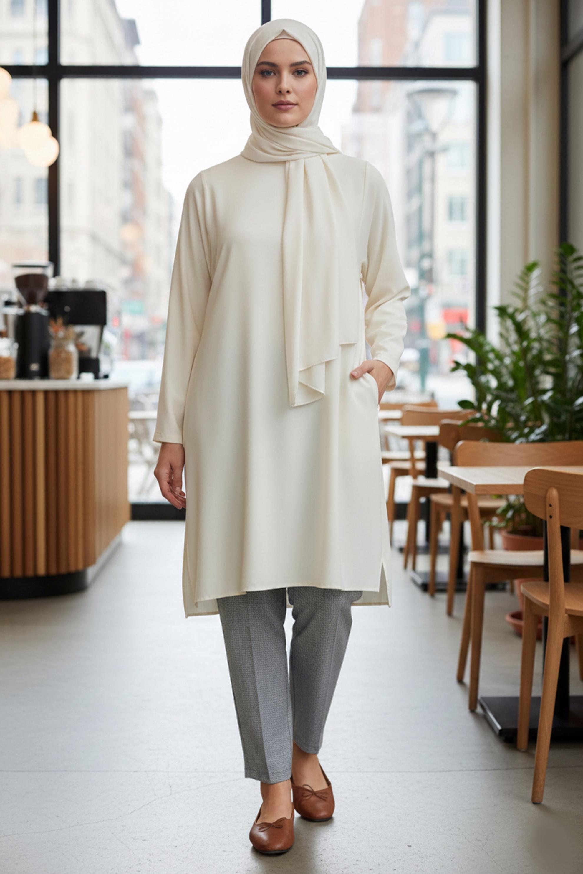 Vêtements hijab NOIR PANTALON GRANDE TAILLE 70637