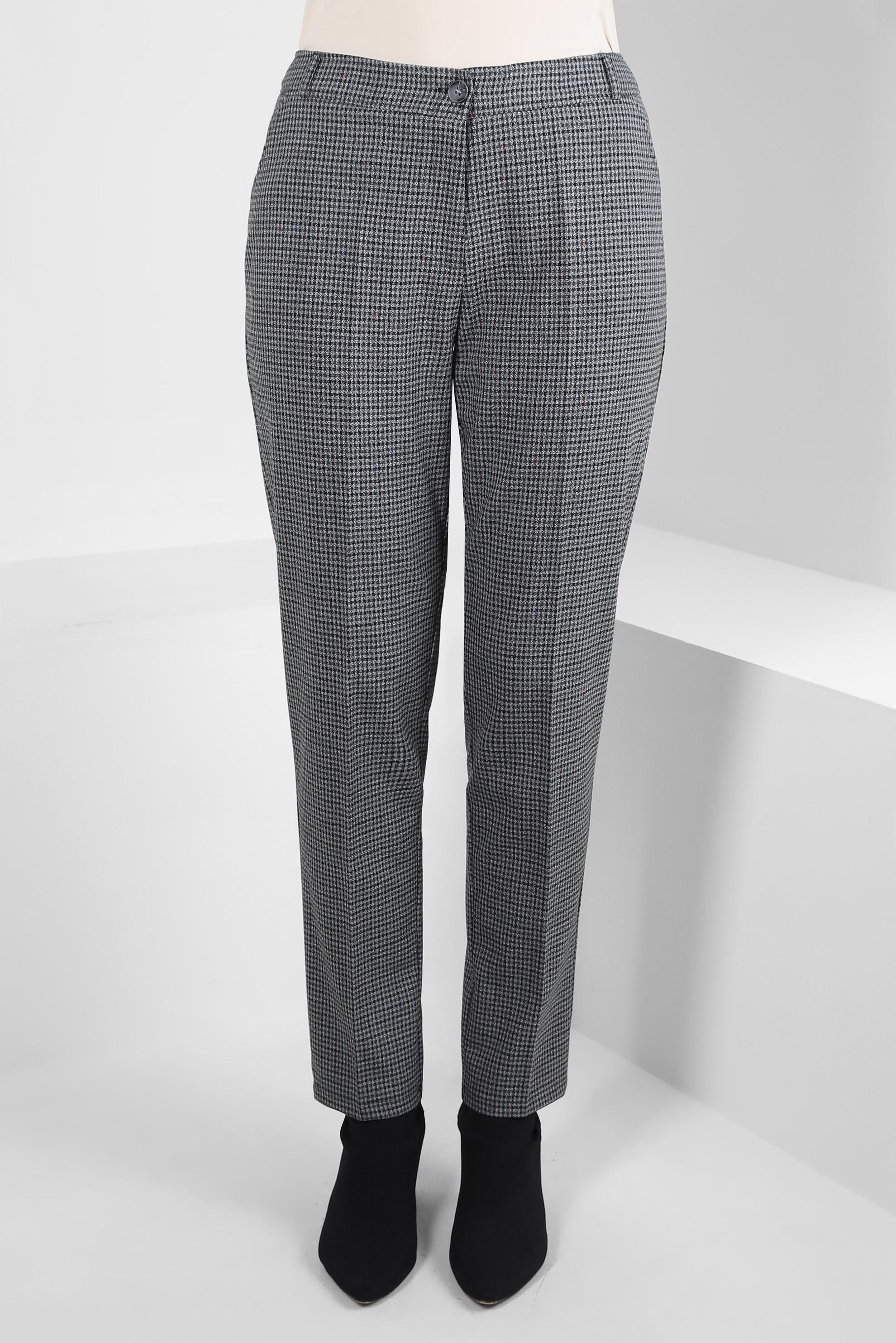 Tesettür giyim SİYAH KARE DESENLİ PANTOLON 70638