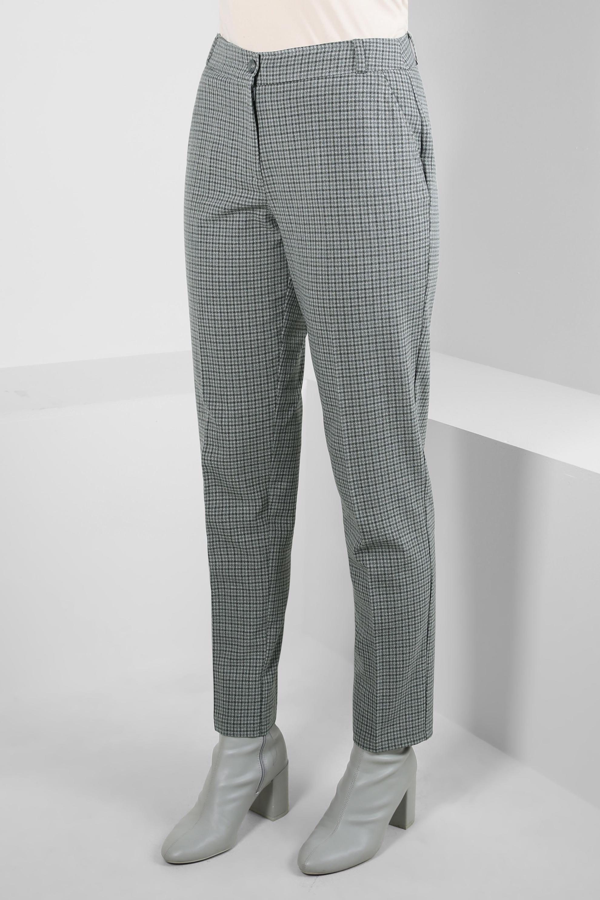 Tesettür giyim GRİ KARE DESENLİ PANTOLON 70638