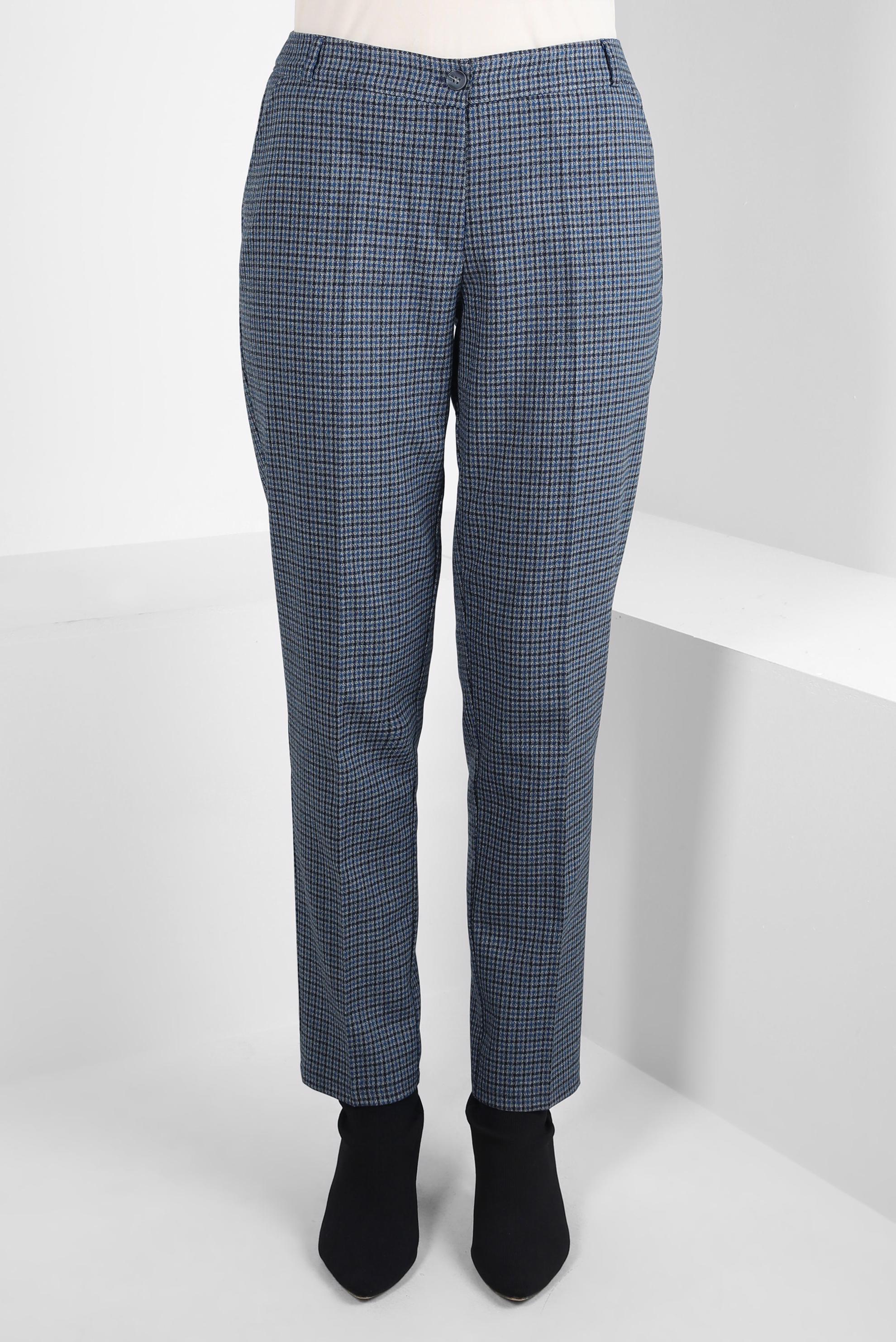 Tesettür giyim LACİVERT KARE DESENLİ PANTOLON 70638