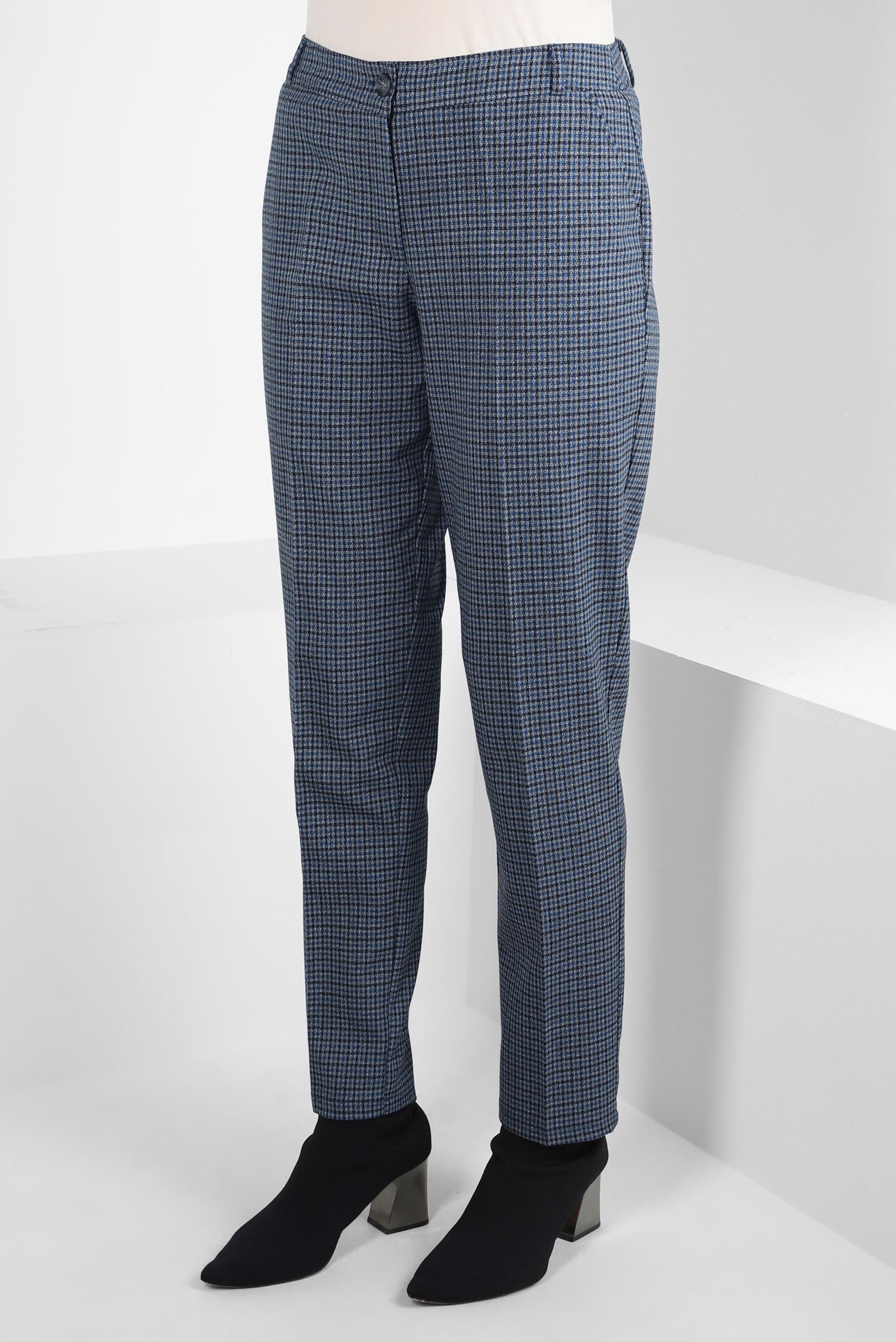 Tesettür giyim LACİVERT KARE DESENLİ PANTOLON 70638