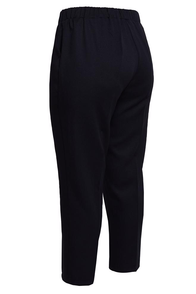 Vêtements hijab NOIR PANTALON TAILLE ÉLASTIQUE GRANDE TAILLE 70639 - ALVİNA