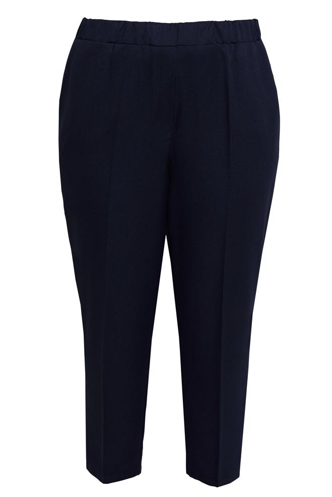 Vêtements hijab BLEU MARINE PANTALON TAILLE ÉLASTIQUE GRANDE TAILLE 70639 - ALVİNA
