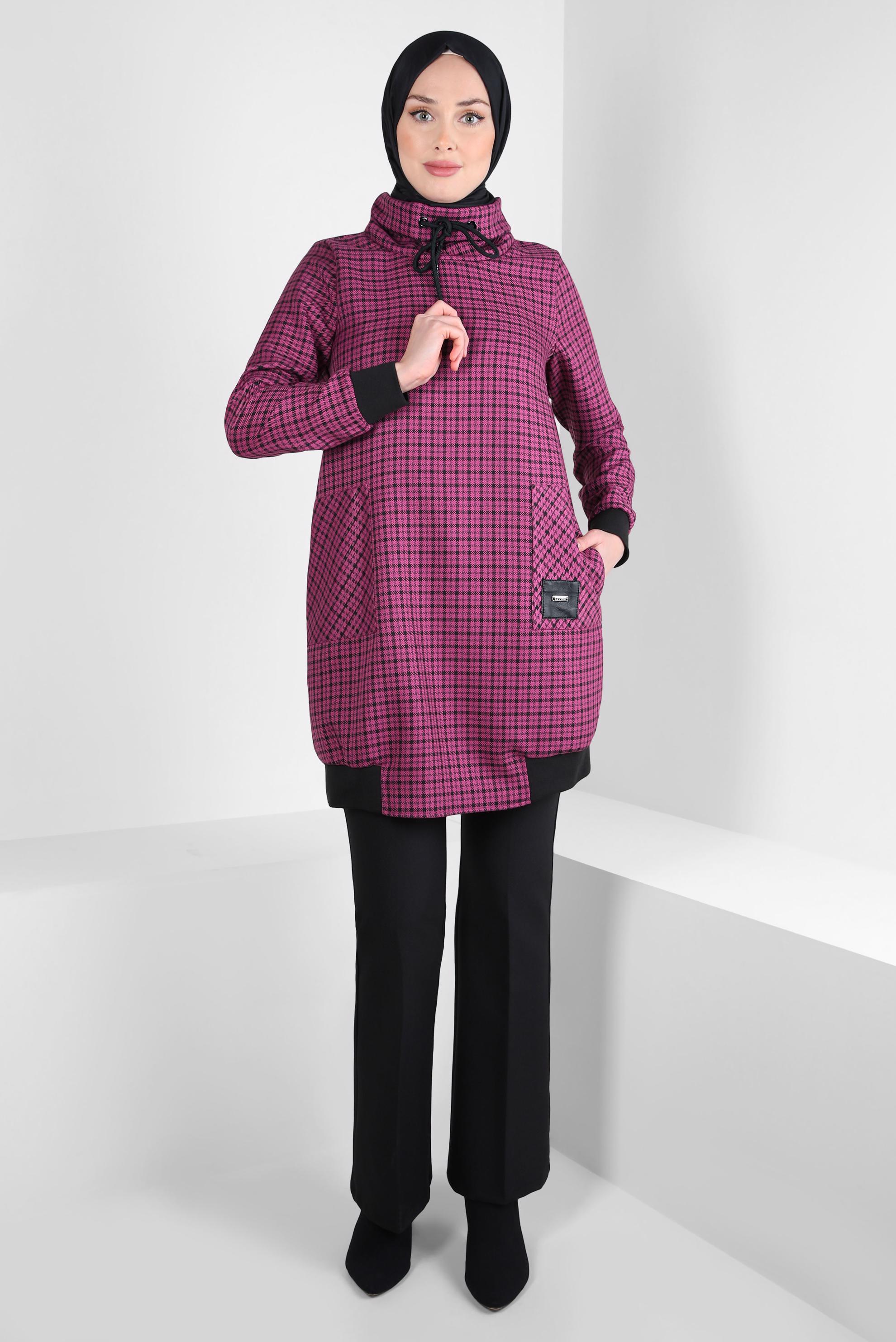 Tesettür giyim SİYAH İSPANYOL PAÇA PANTOLON 70641 