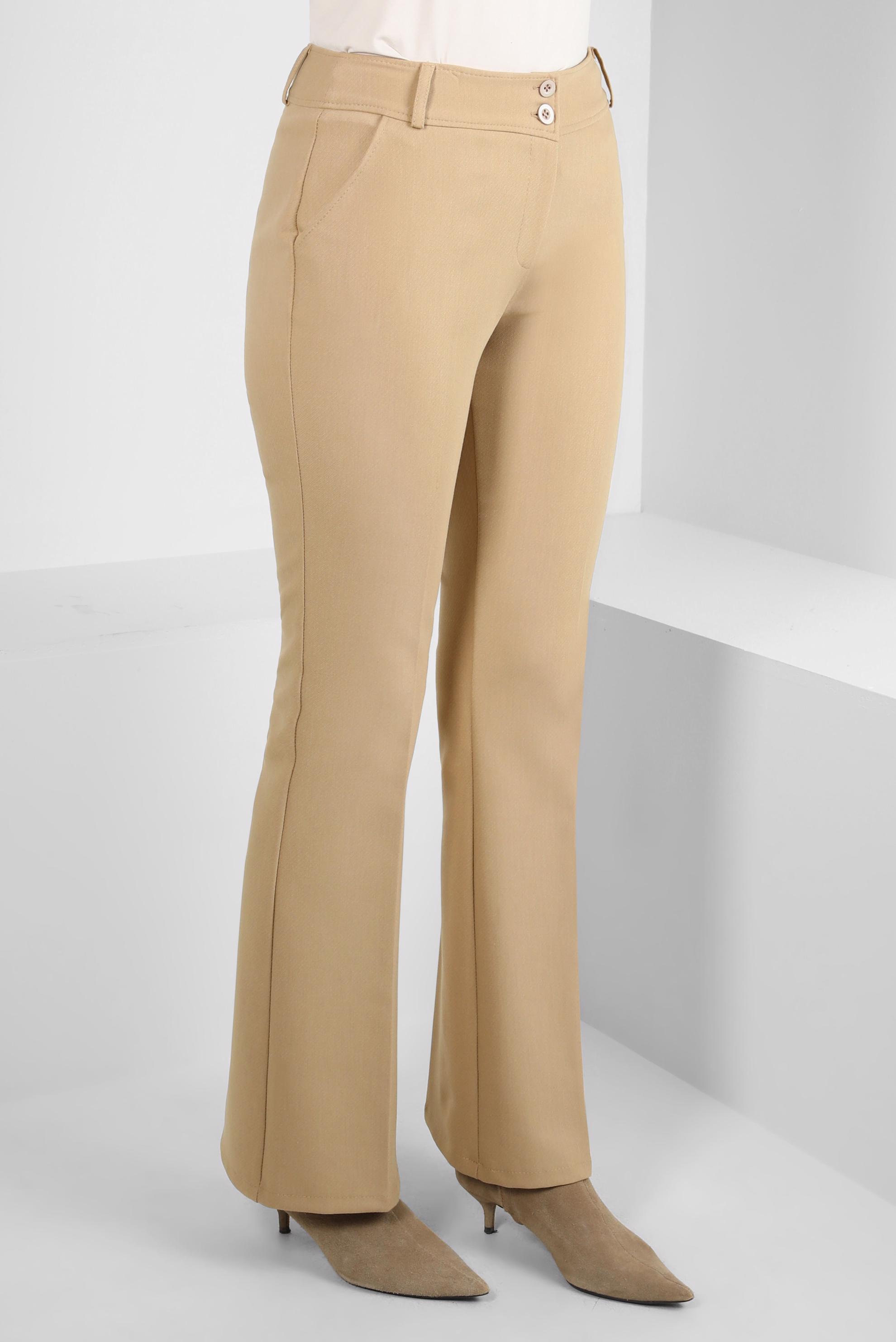 Tesettür giyim KAHVE İSPANYOL PAÇA PANTOLON 70641 