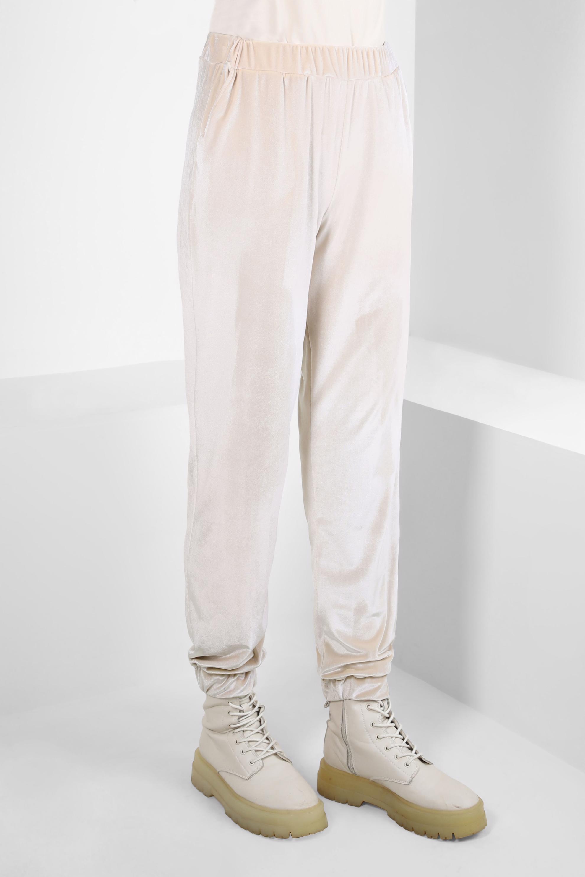 Tesettür giyim PEMBE KADİFE PANTOLON 70642