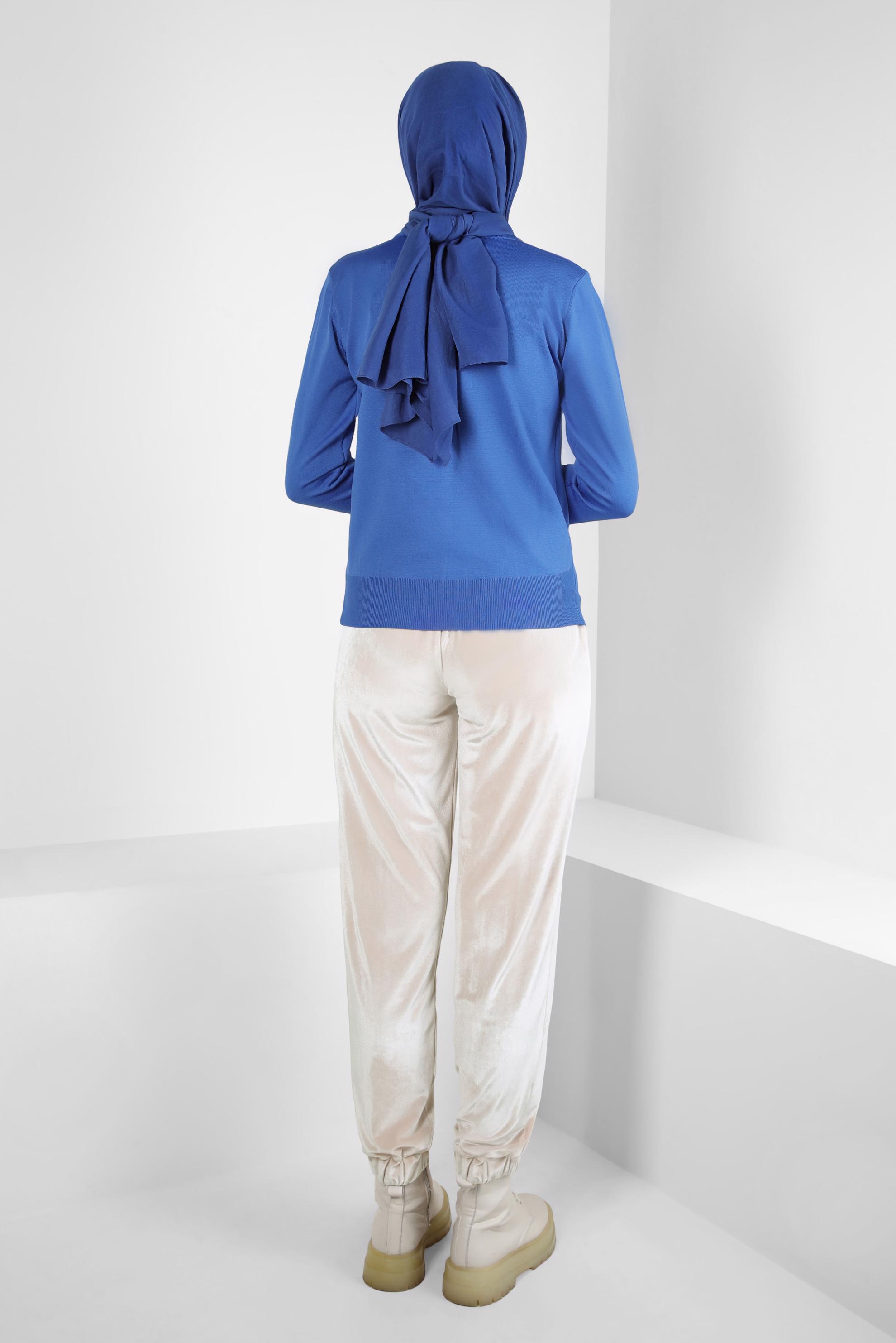 Tesettür giyim PEMBE KADİFE PANTOLON 70642