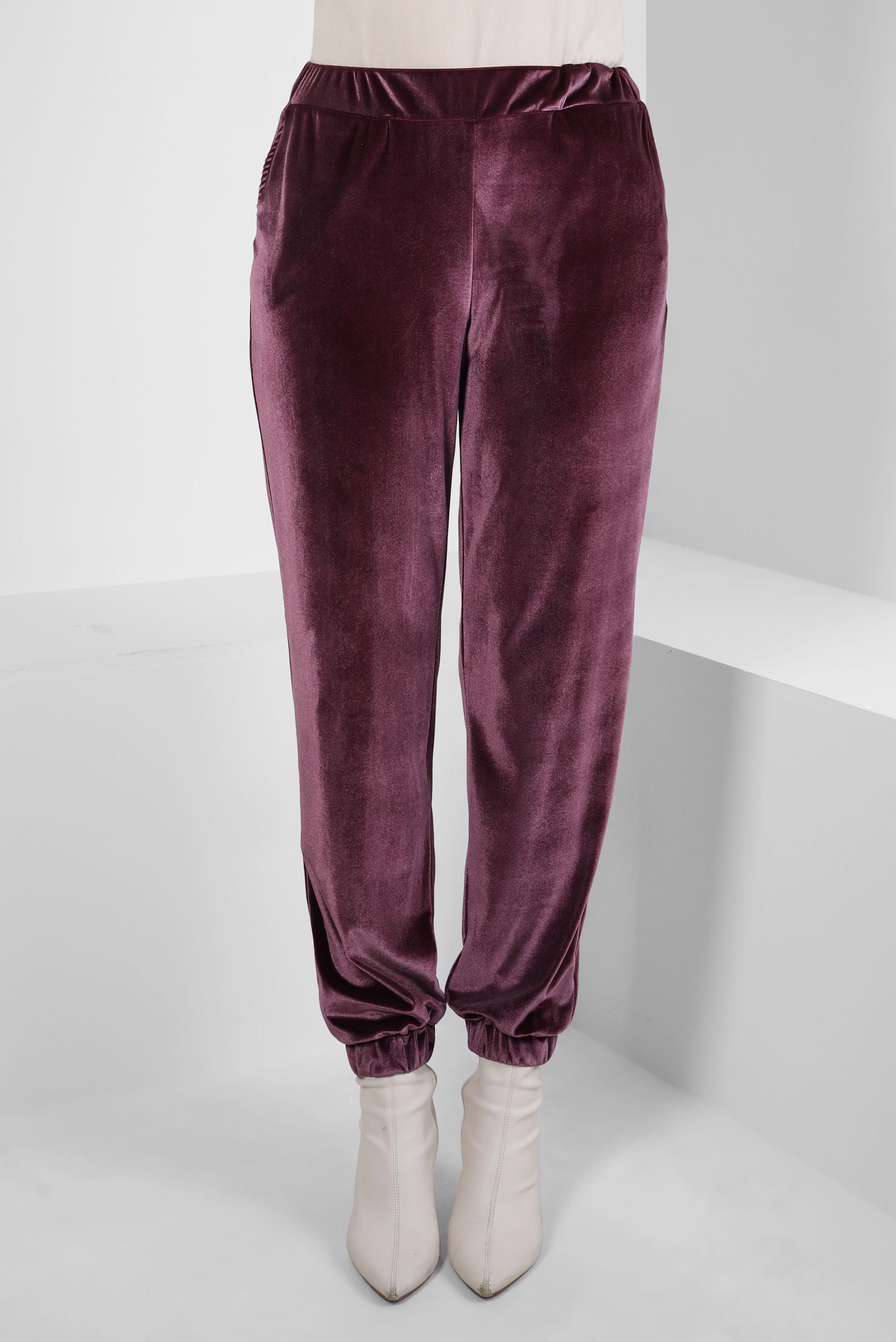 Tesettür giyim PEMBE KADİFE PANTOLON 70642