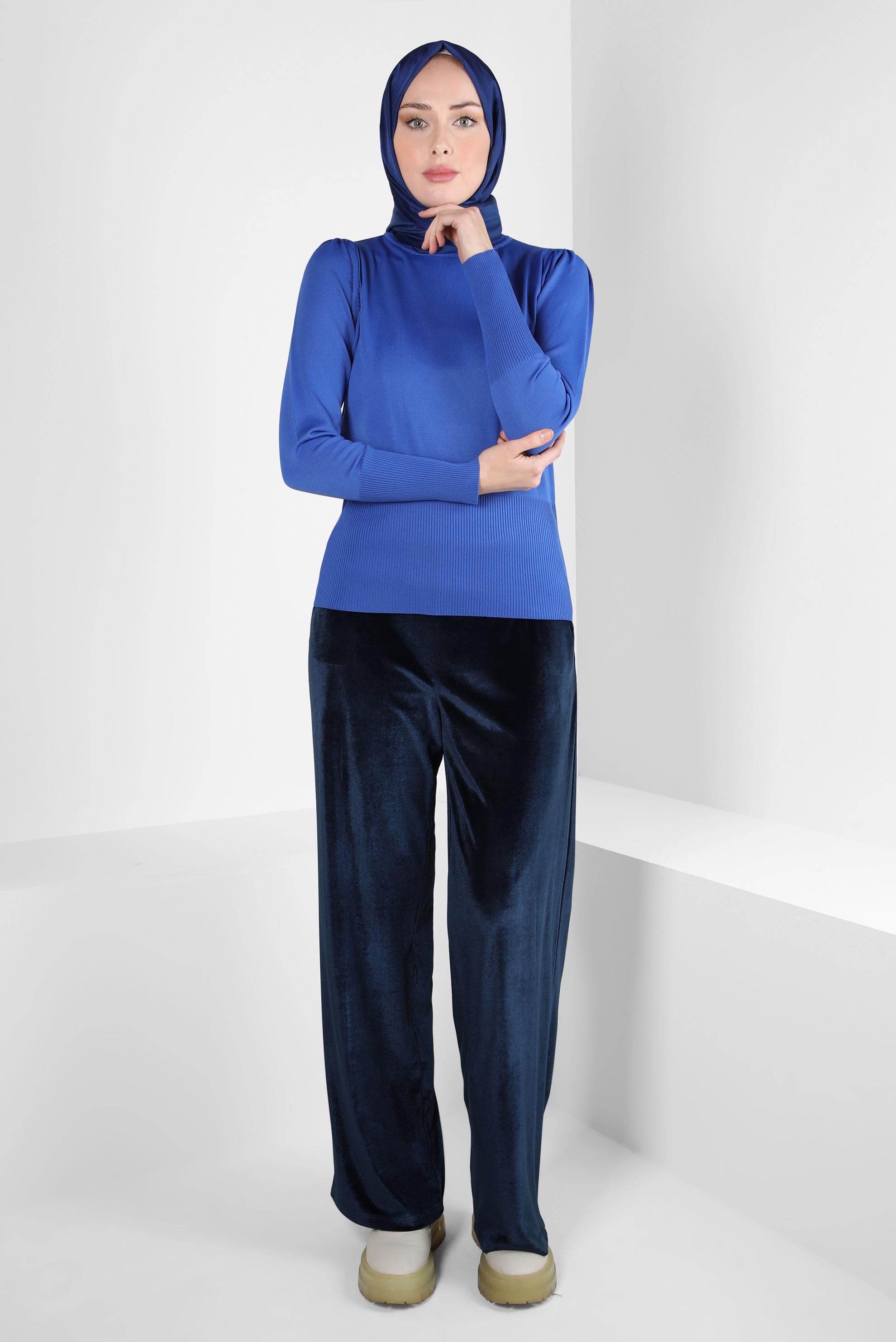 Vêtements hijab BLEU MARINE PANTALON LARGE 70643