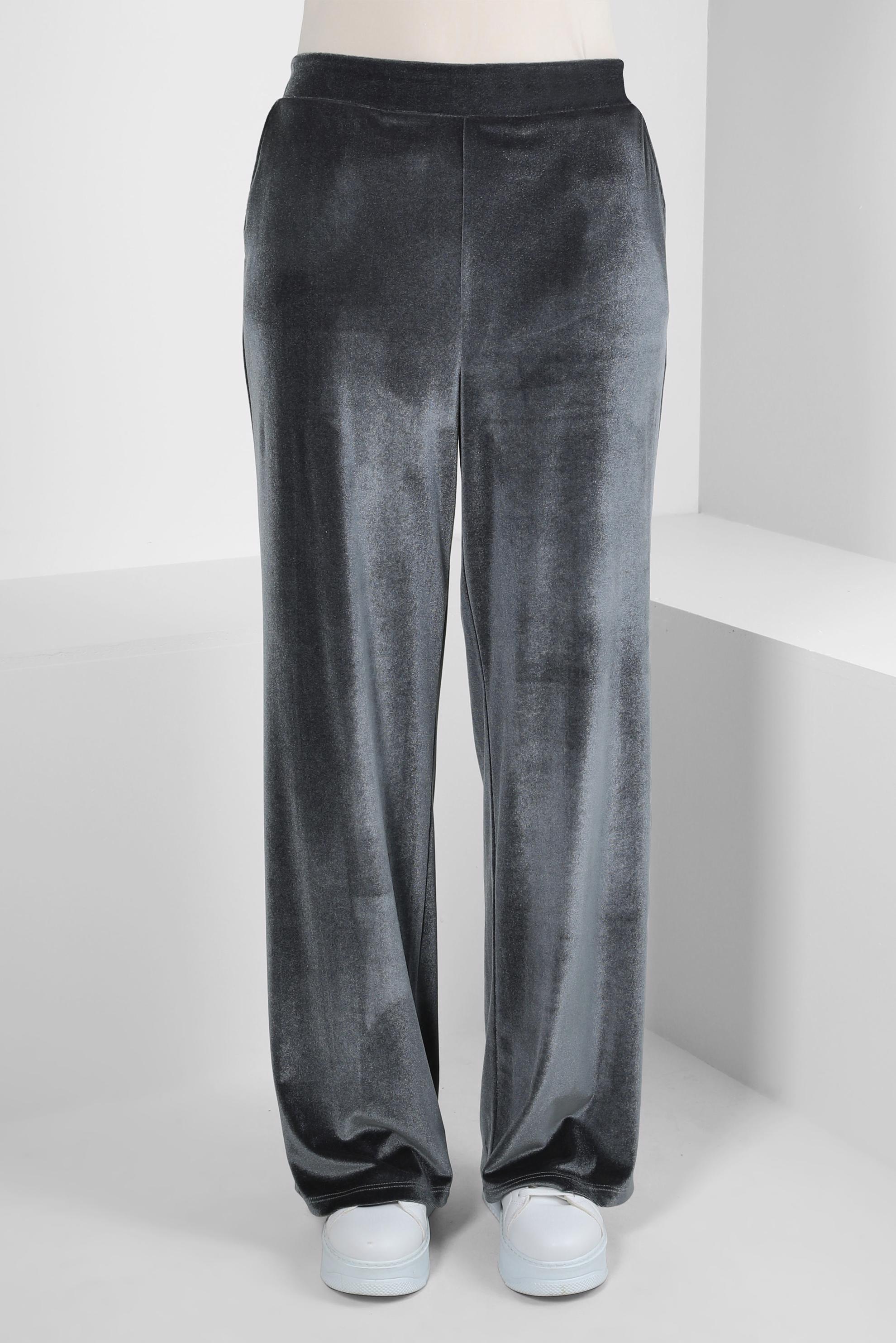 Tesettür giyim GÜMÜŞ GENİŞ PAÇA KADİFE PANTOLON 70643