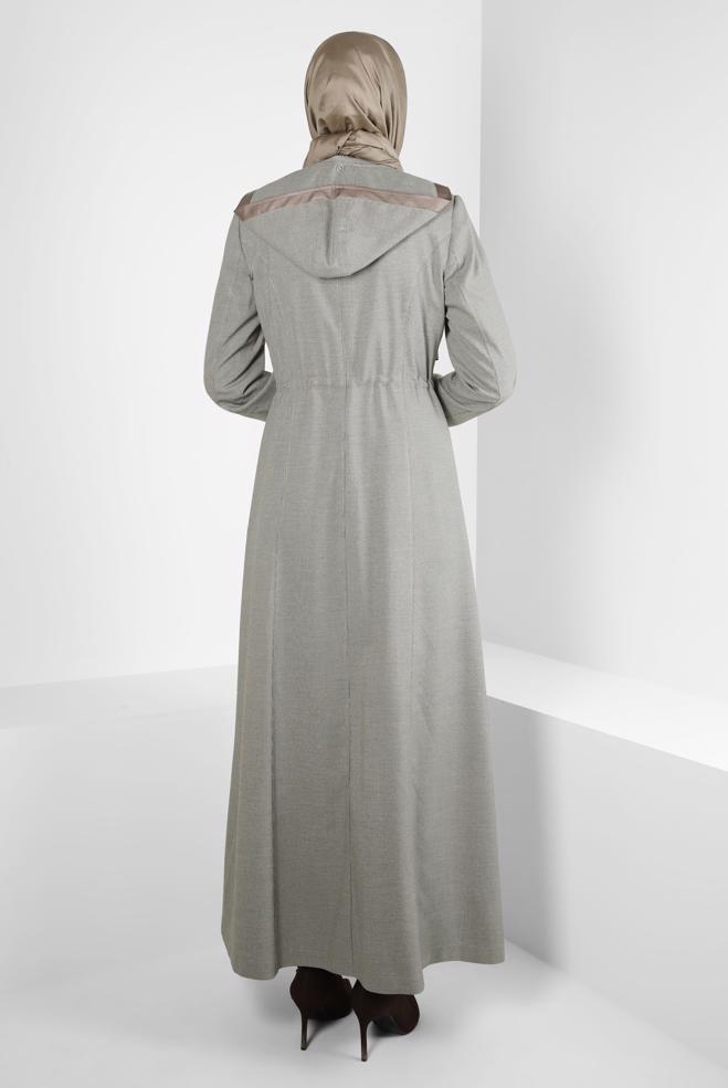 Vêtements hijab VISON PARDESSUS À CAPUCHE 10824 - ALVİNA