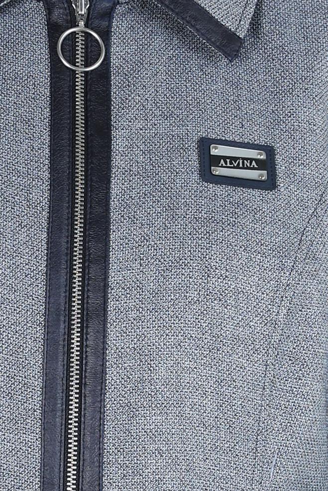 Hijab clothing NAVY BLUE BELTED TOPCOAT 10825 - ALVİNA