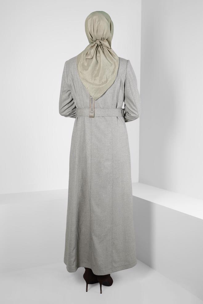 Vêtements hijab VISON PARDESSUS CEINTURE 10825 - ALVİNA