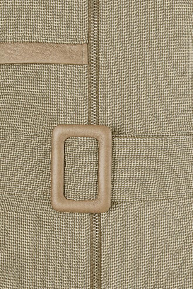 Hijab clothing BROWN BELTED TOPCOAT 10827 - ALVİNA