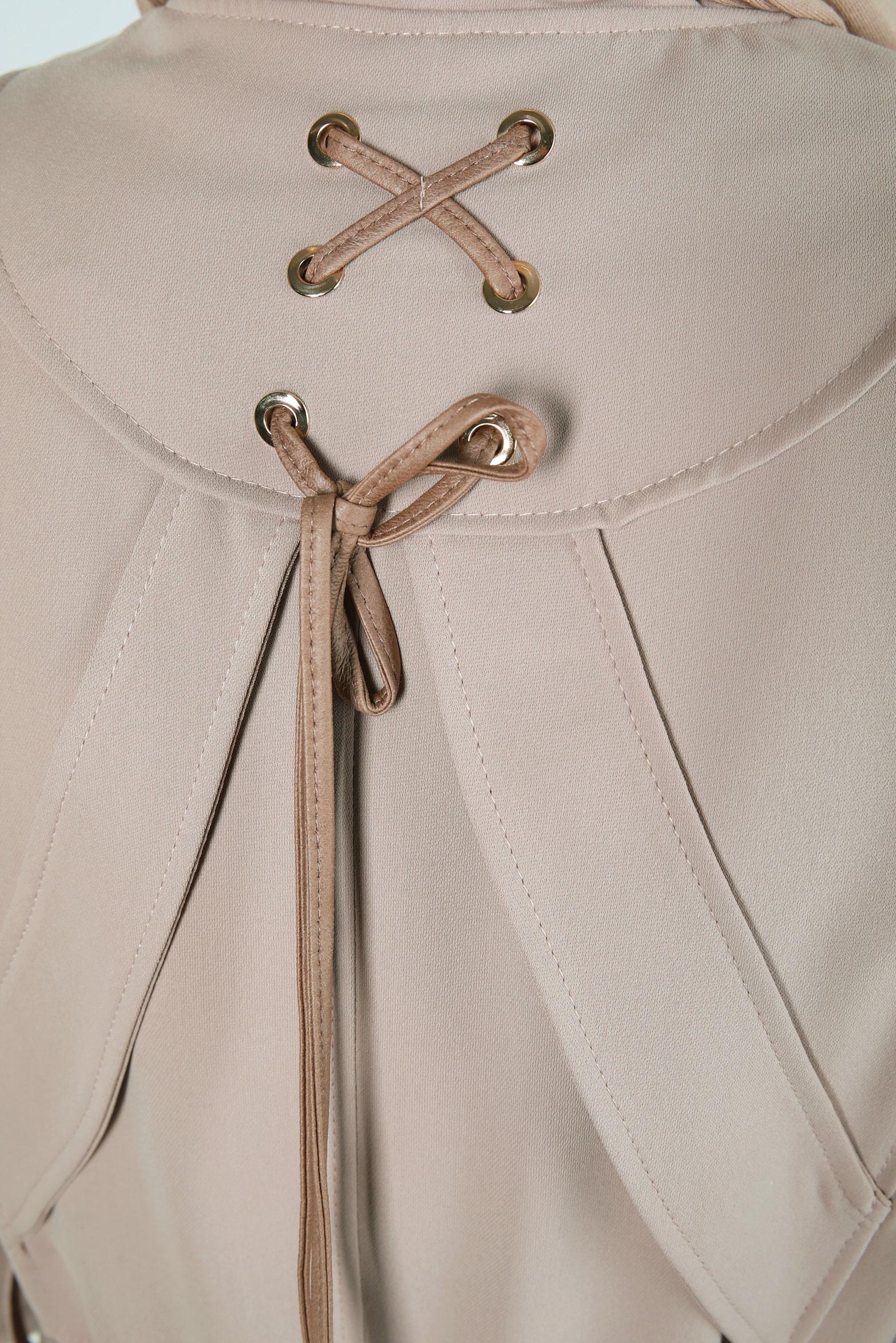 Vêtements hijab BEIGE PARDESSUS AVEC ŒILLETS 10829