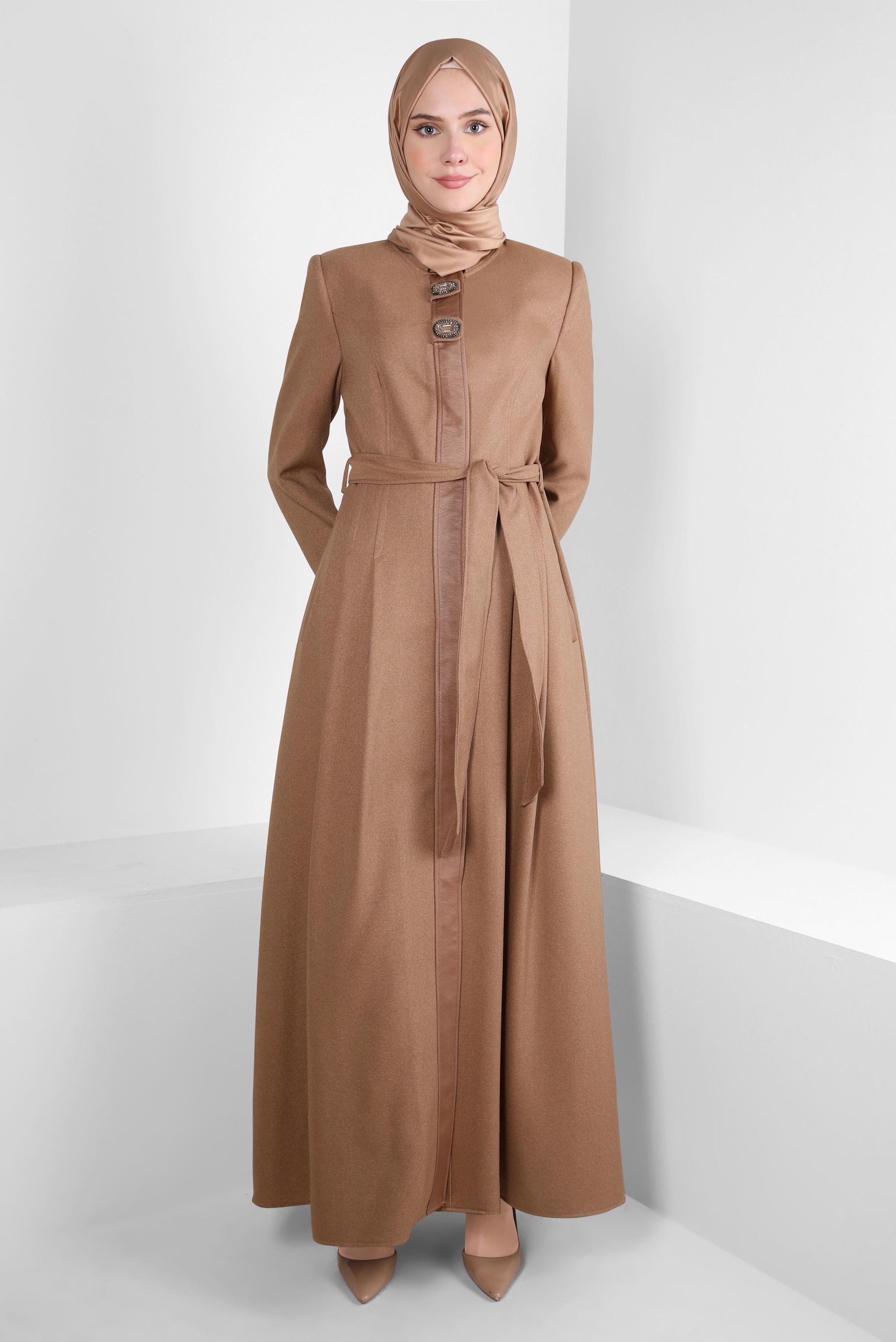 Hijab clothing TABA BELTED TOPCOAT 10830