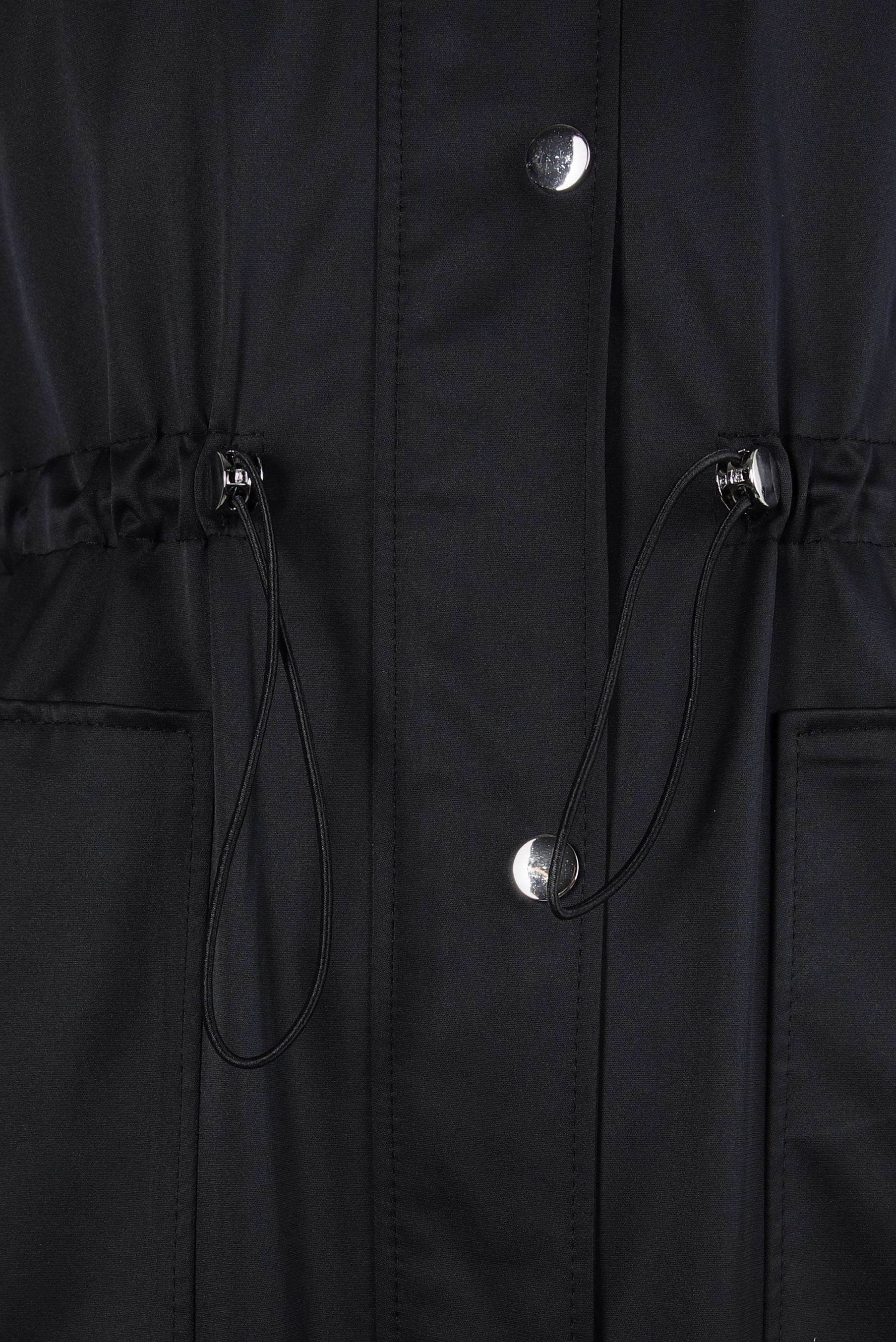 Tesettür giyim SİYAH KAPÜŞONU KÜRKLÜ PARKA 90261