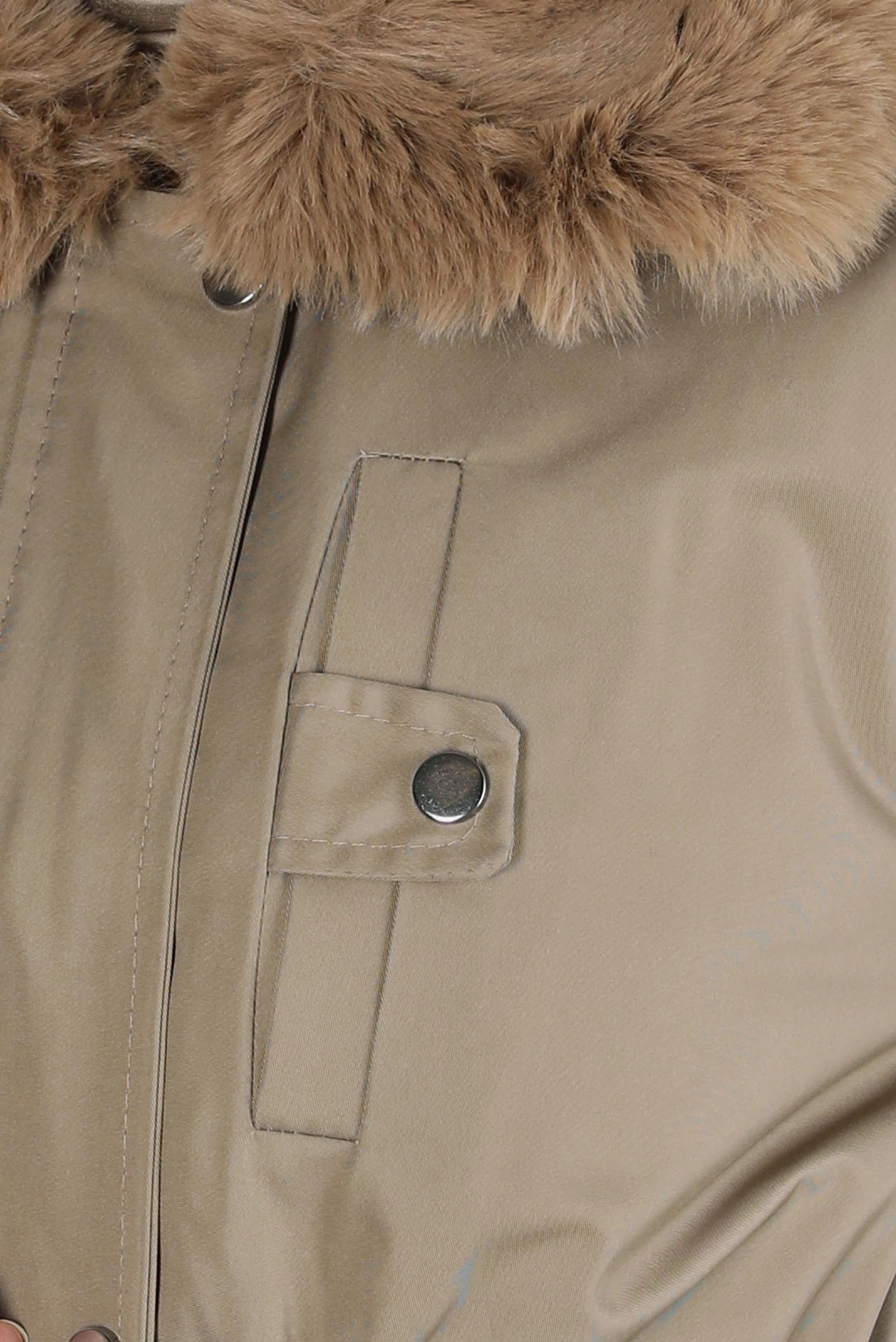 Tesettür giyim VİZON KÜRK DETAYLI PARKA 90423