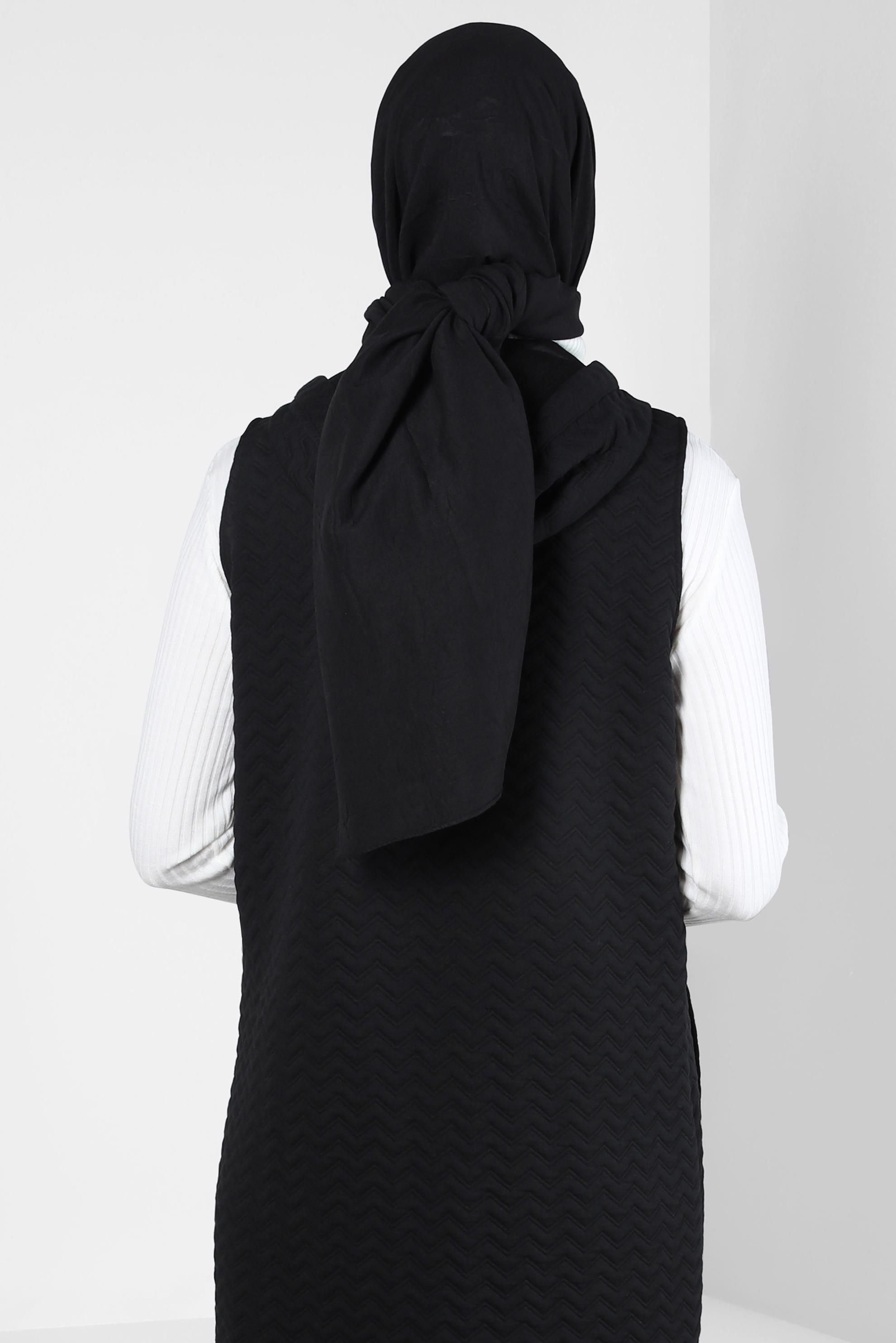 Tesettür giyim SİYAH ALVİNA BAMBU KRAŞ ŞAL 8301