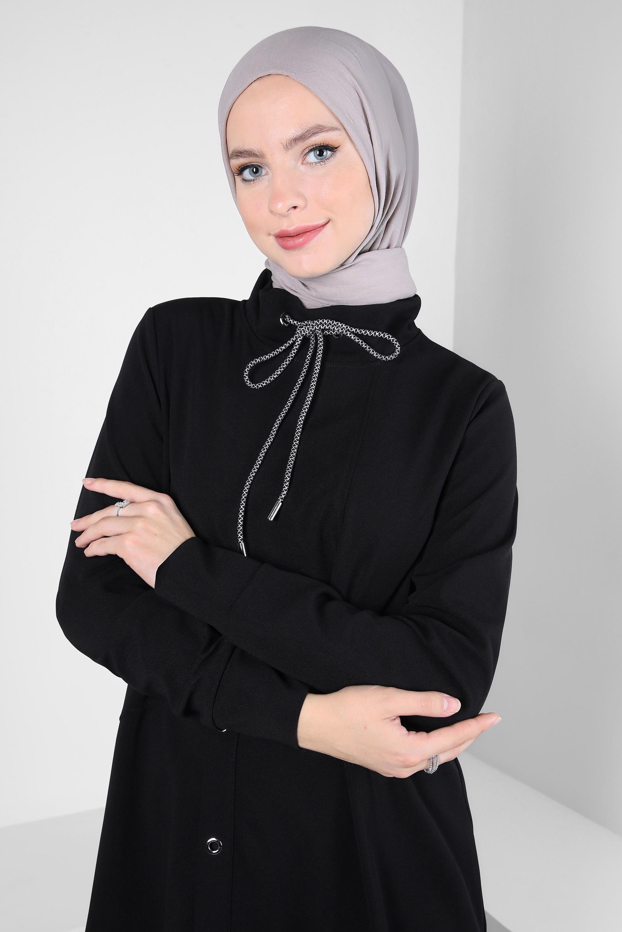 Tesettür giyim BEJ ALVİNA BAMBU KRAŞ ŞAL 8301