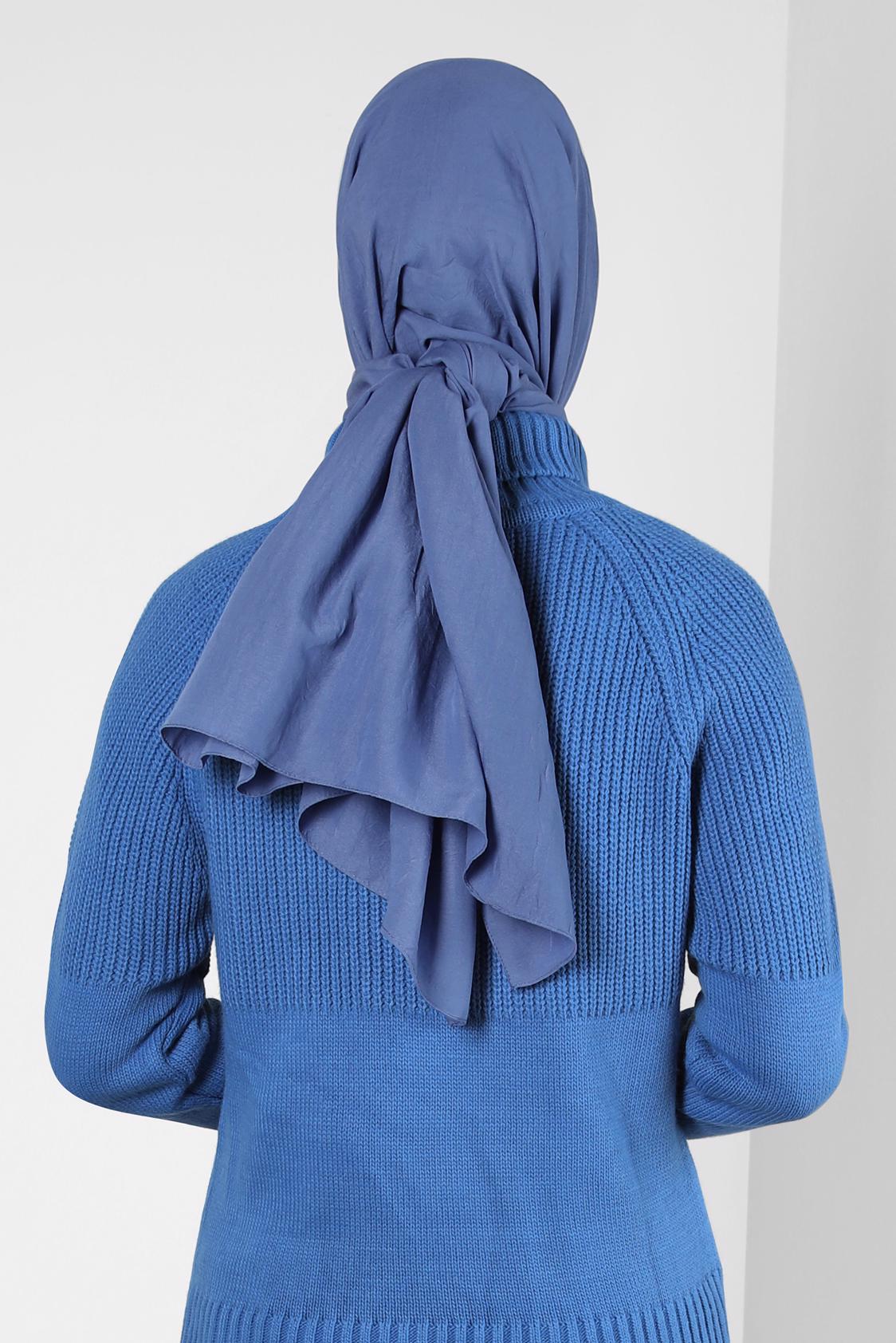 Tesettür giyim LACİVERT ALVİNA BAMBU KRAŞ ŞAL 8301