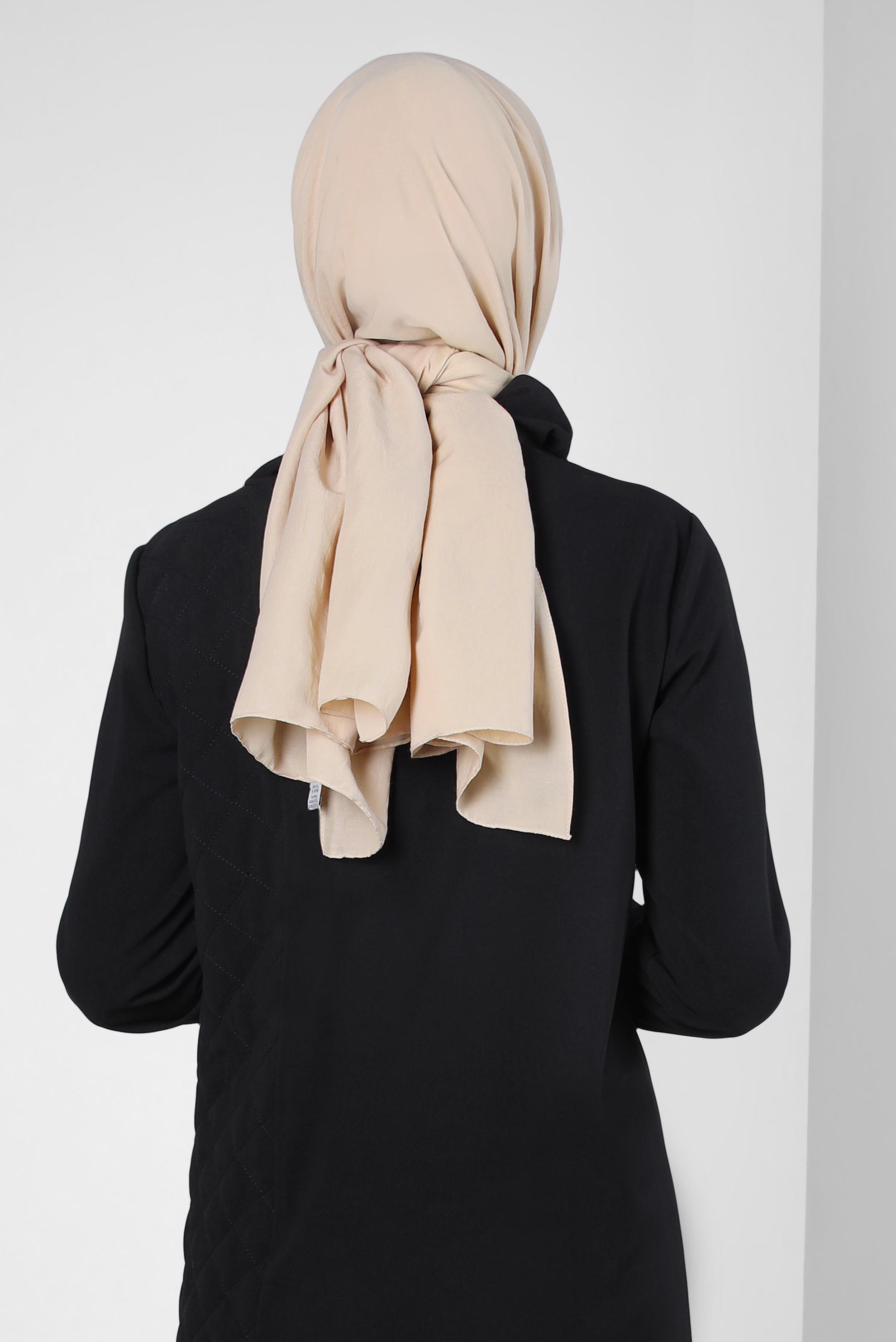 Tesettür giyim BEJ ALVİNA SOFT ŞAL 8302
