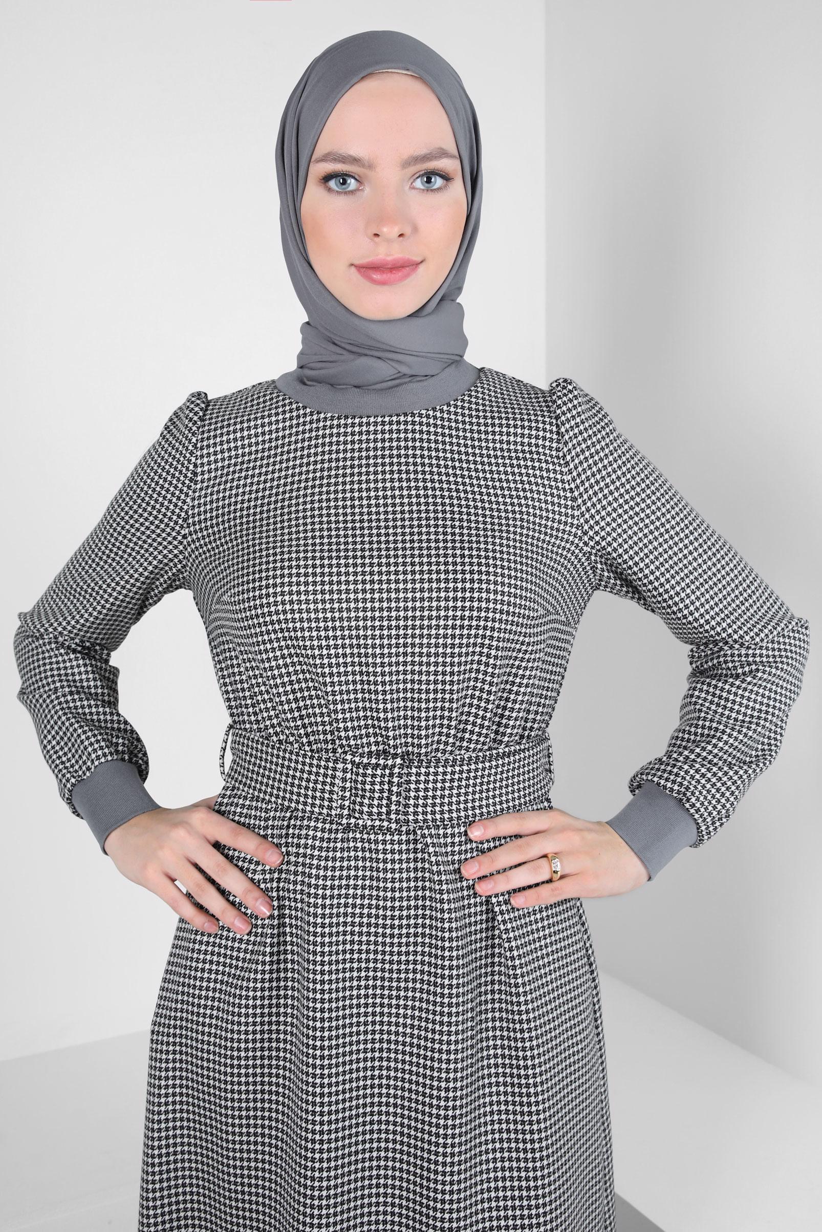 Tesettür giyim GRİ ALVİNA SOFT ŞAL 8302