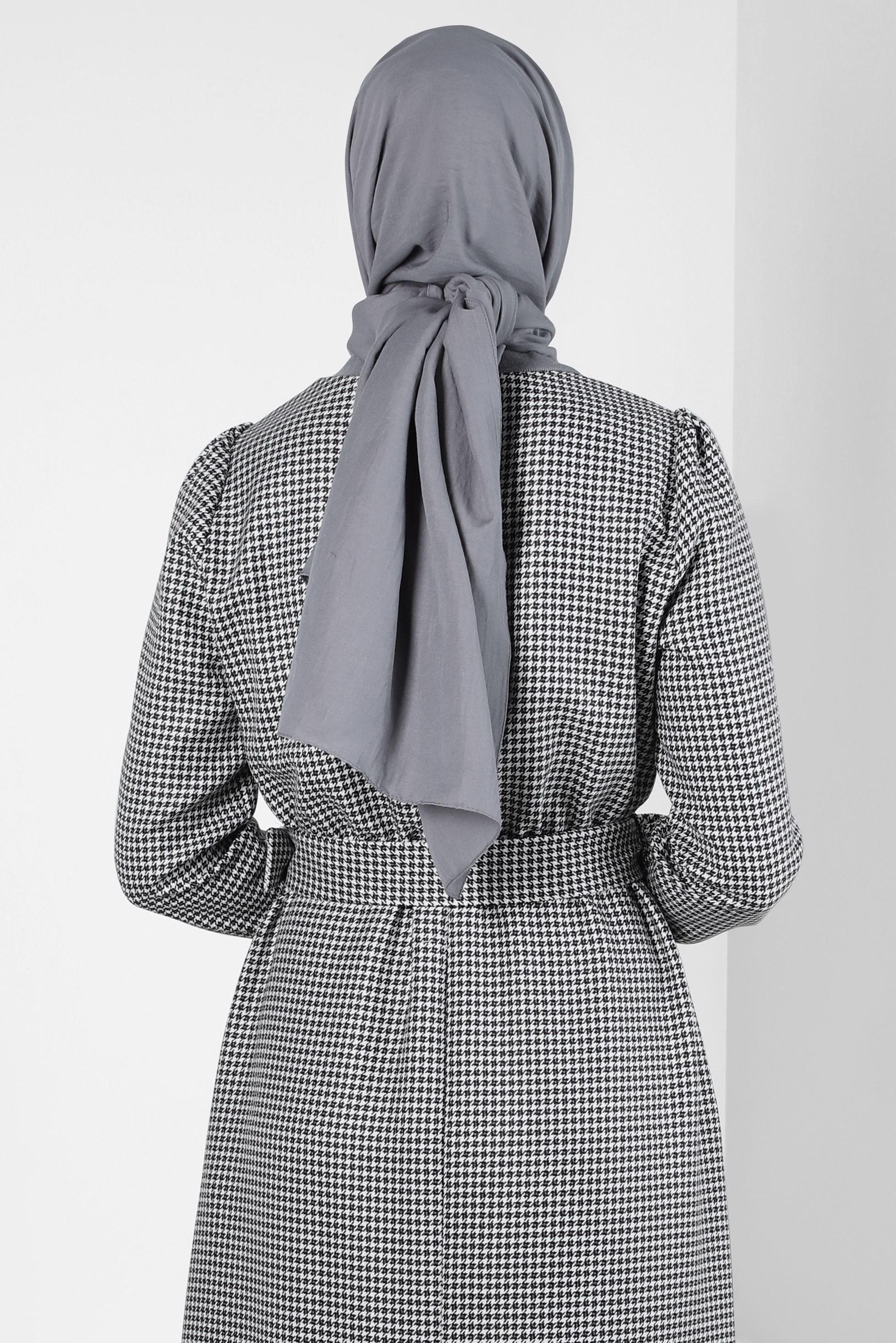 Tesettür giyim GRİ ALVİNA SOFT ŞAL 8302