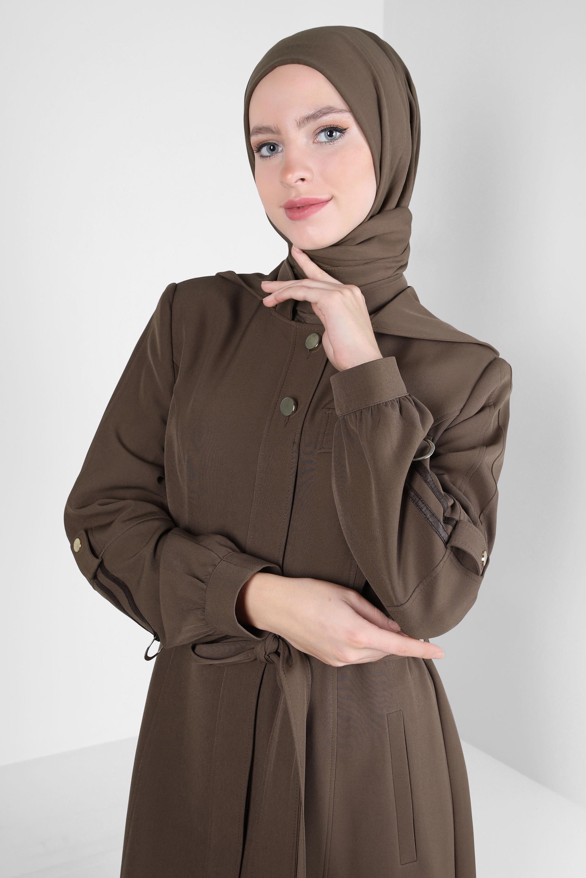 Tesettür giyim KAHVE ALVİNA SOFT ŞAL 8302